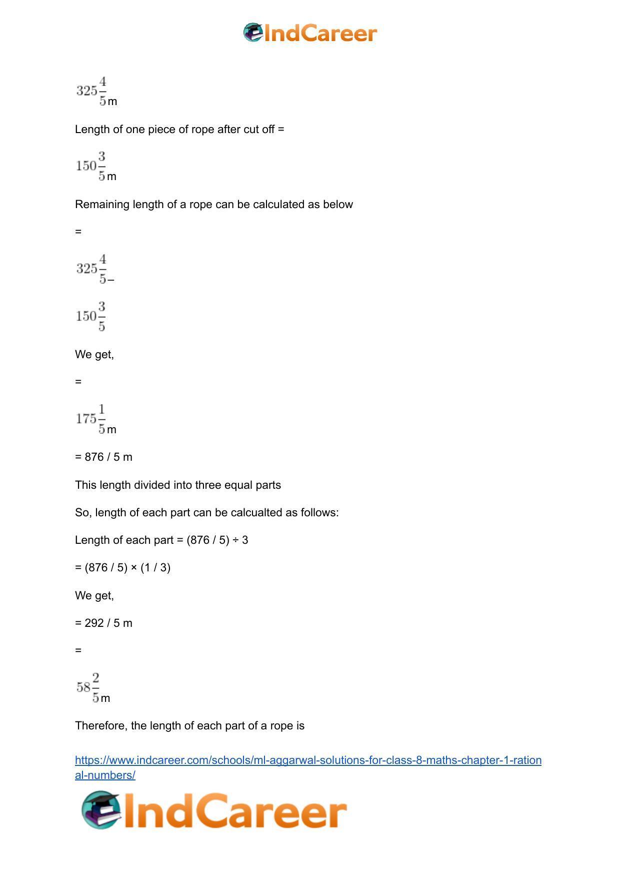 ML Aggarwal Solutions for Class 8 Maths Chapter 1- Rational Numbers - Page 49