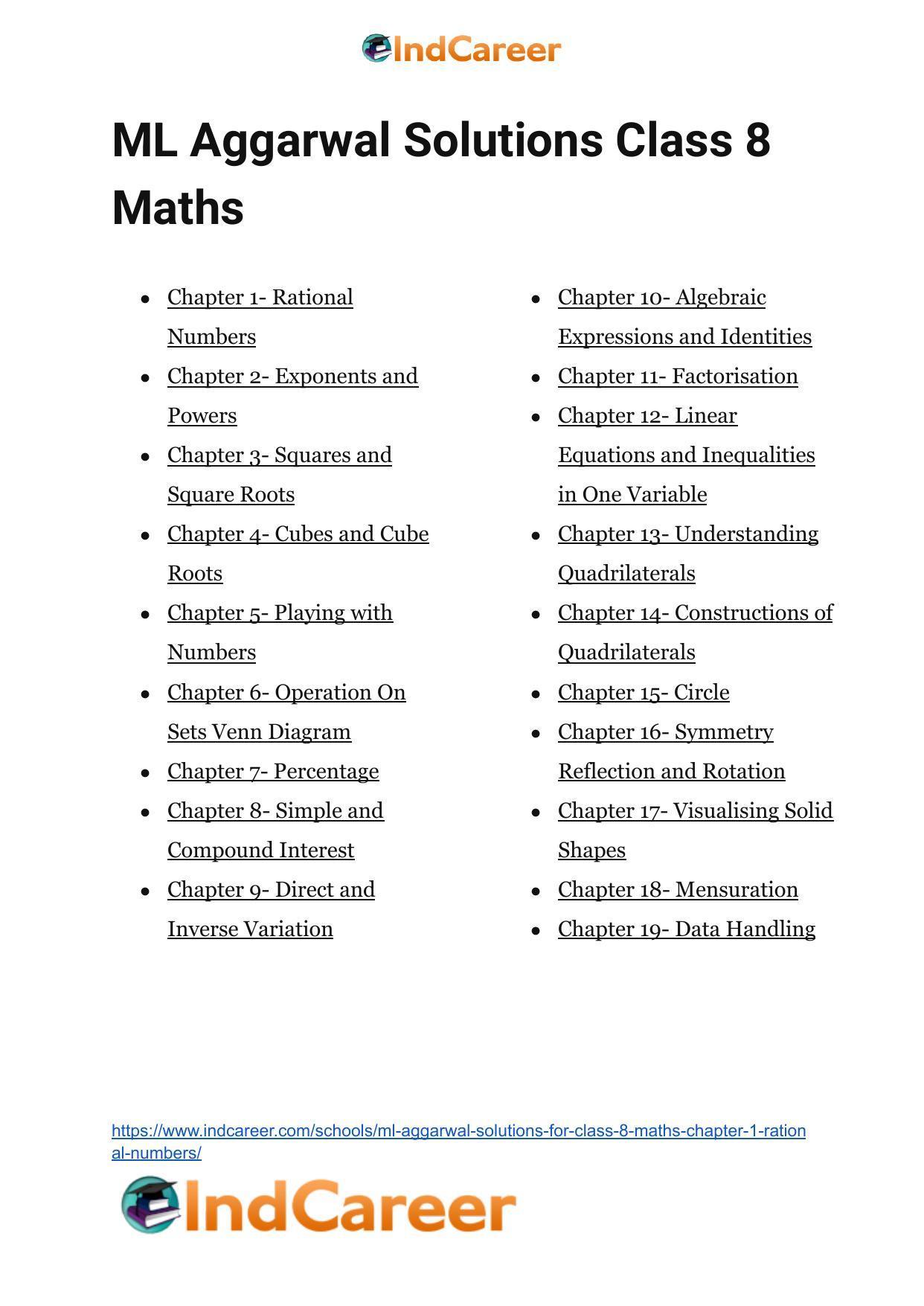 ML Aggarwal Solutions for Class 8 Maths Chapter 1- Rational Numbers - Page 57