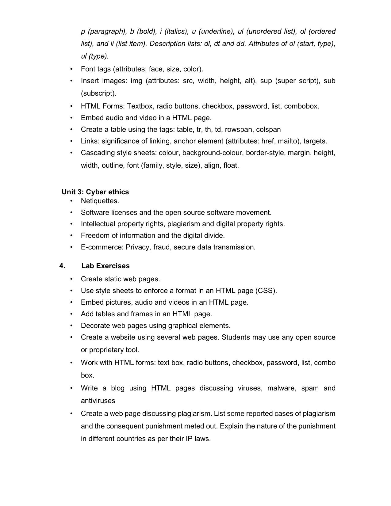 CBSE Class IX & X Computer Applications Syllabus - Page 5