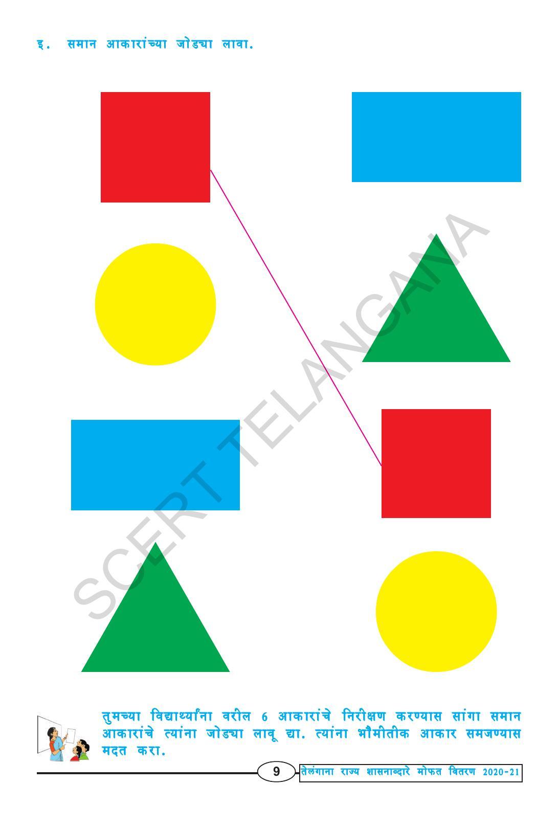 TS SCERT Class 1 Maths (Marathi Medium) Text Book - Page 21