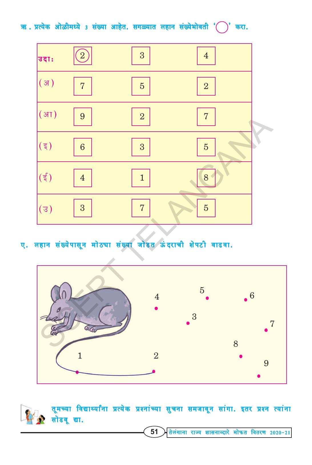 TS SCERT Class 1 Maths (Marathi Medium) Text Book - Page 63