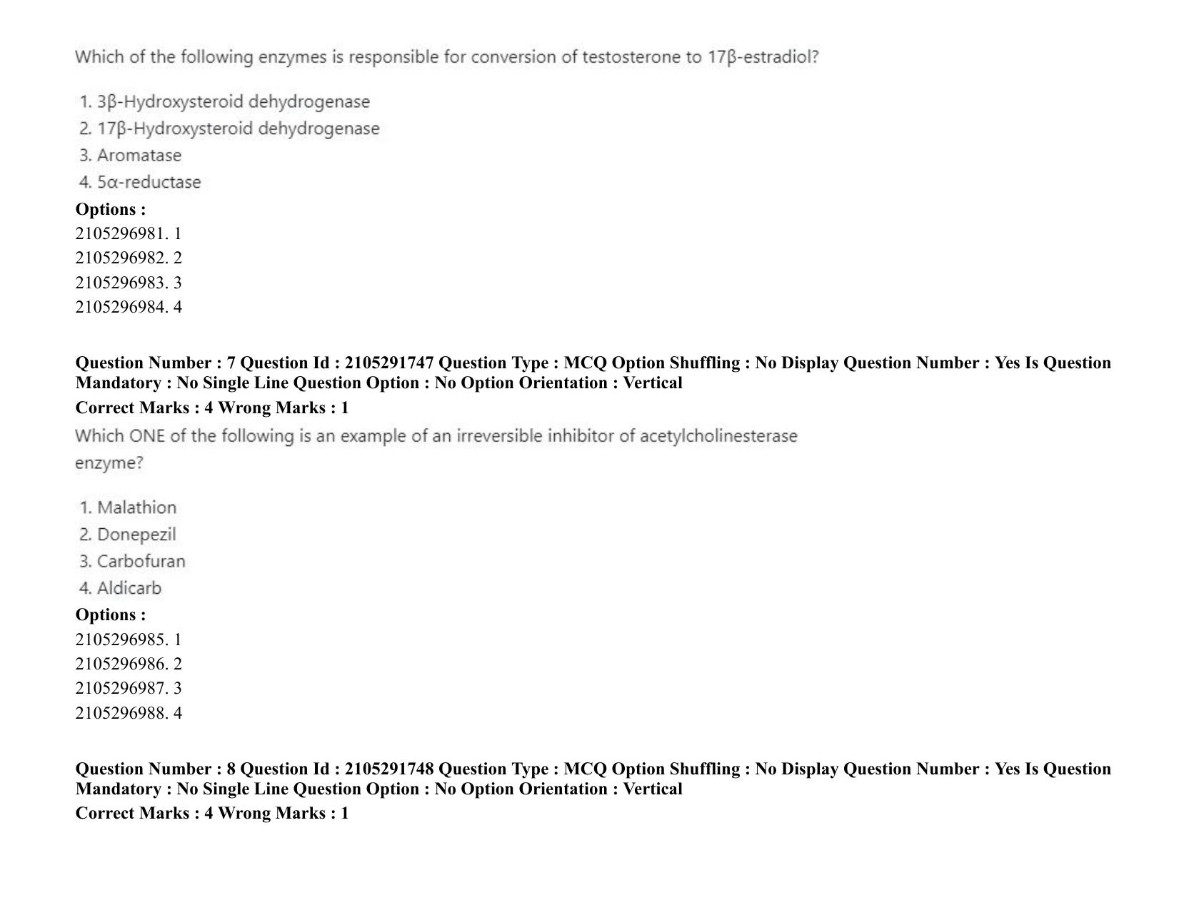 ICAR AIEEA PG 2020 ANIMAL BIOTECHNOLOGY Question Paper - Page 5