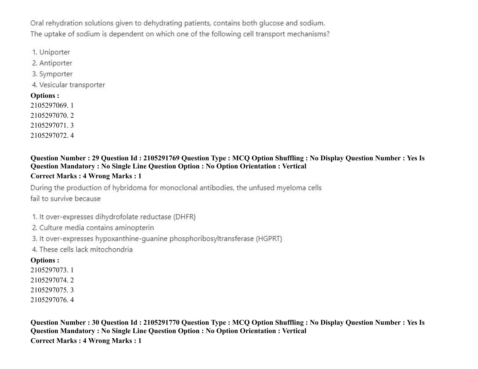 ICAR AIEEA PG 2020 ANIMAL BIOTECHNOLOGY Question Paper - Page 16