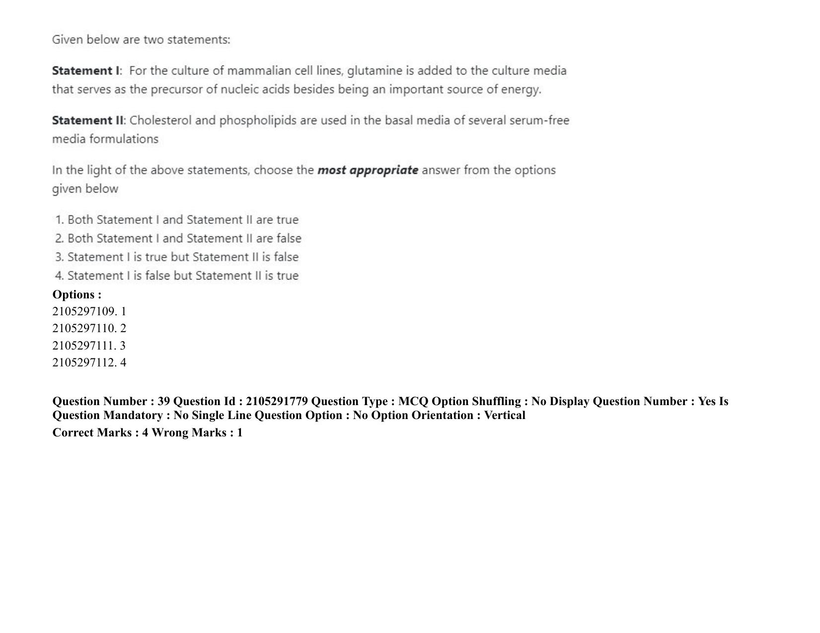 ICAR AIEEA PG 2020 ANIMAL BIOTECHNOLOGY Question Paper - Page 23