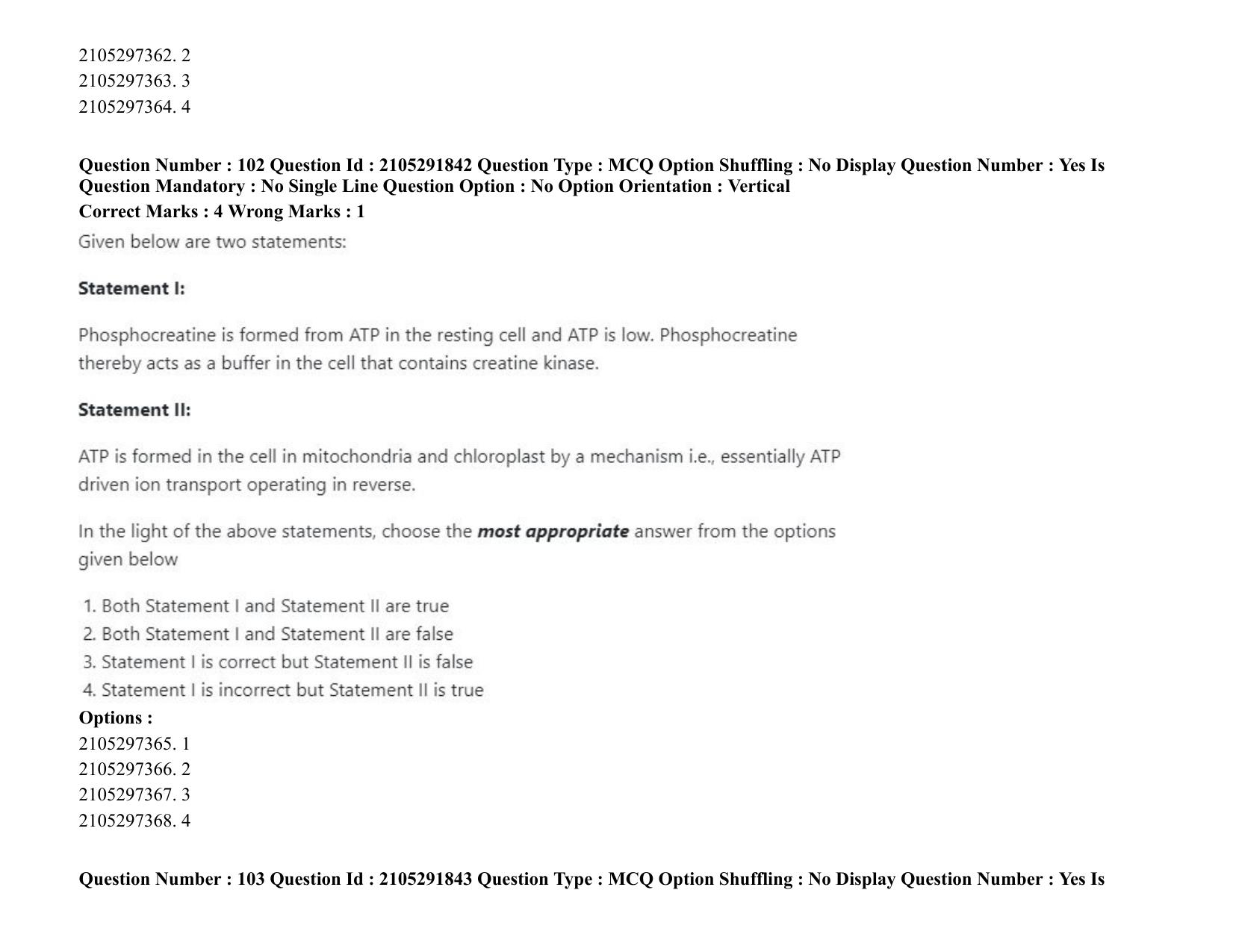 ICAR AIEEA PG 2020 ANIMAL BIOTECHNOLOGY Question Paper - Page 58