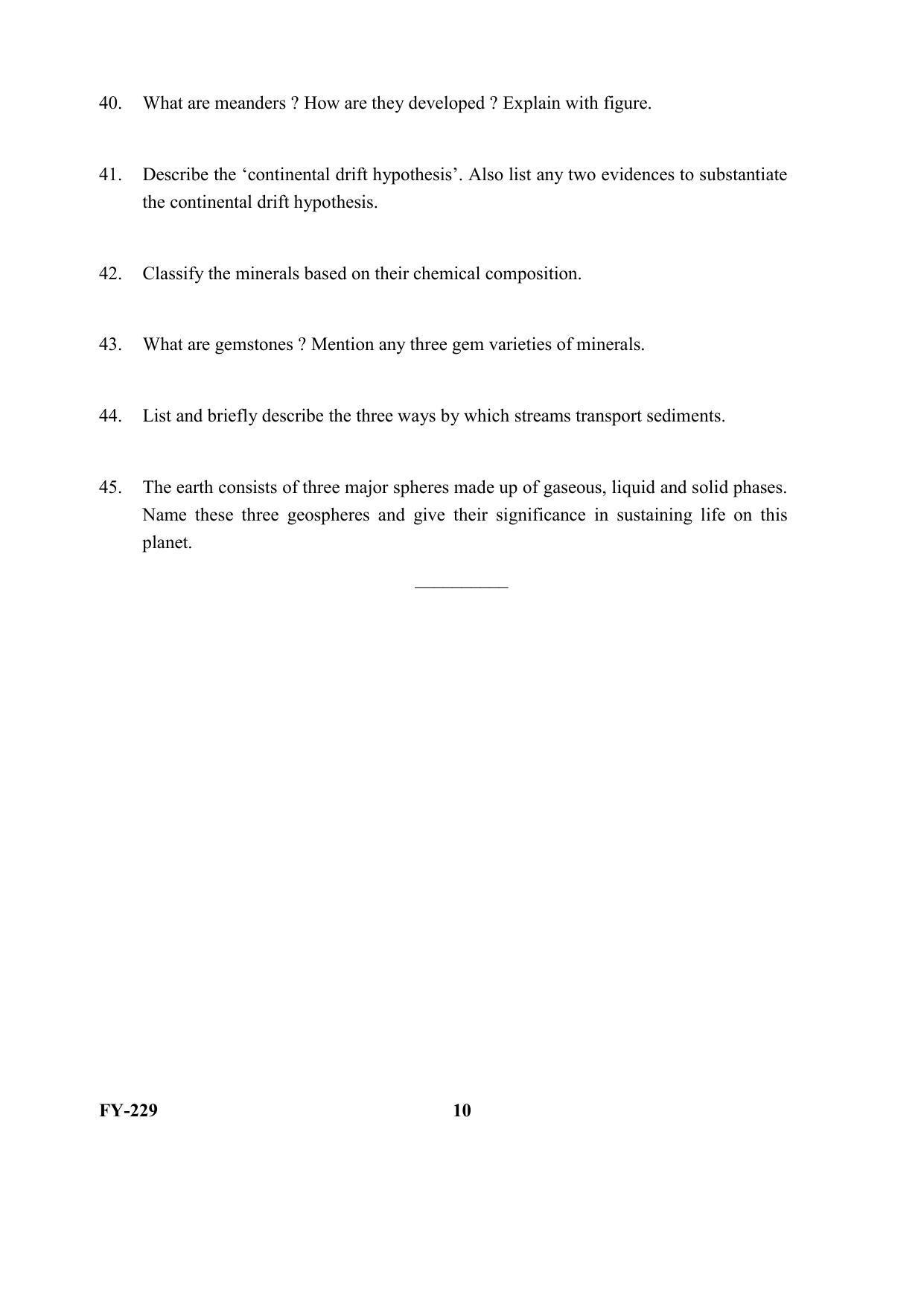 Kerala Plus One (Class 11th) Geology Question Paper 2021 - Page 10