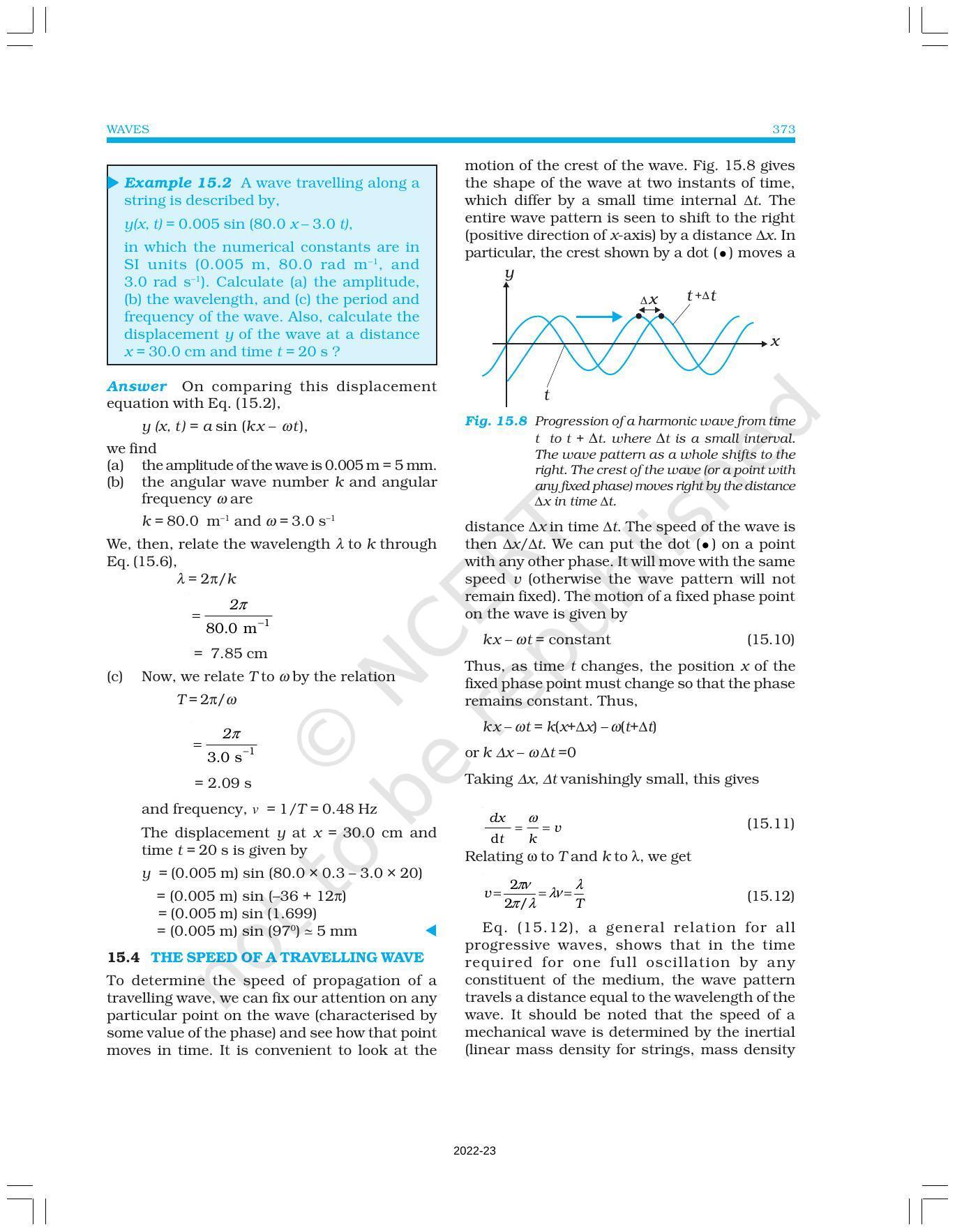 NCERT Book for Class 11 Physics Chapter 15 Waves - Page 7