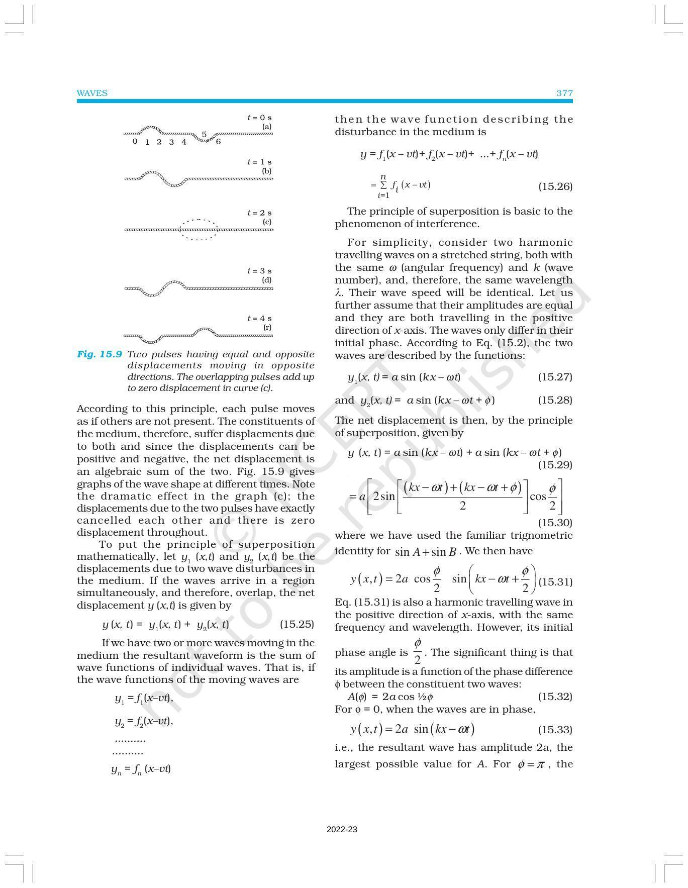 NCERT Book for Class 11 Physics Chapter 15 Waves - Page 11