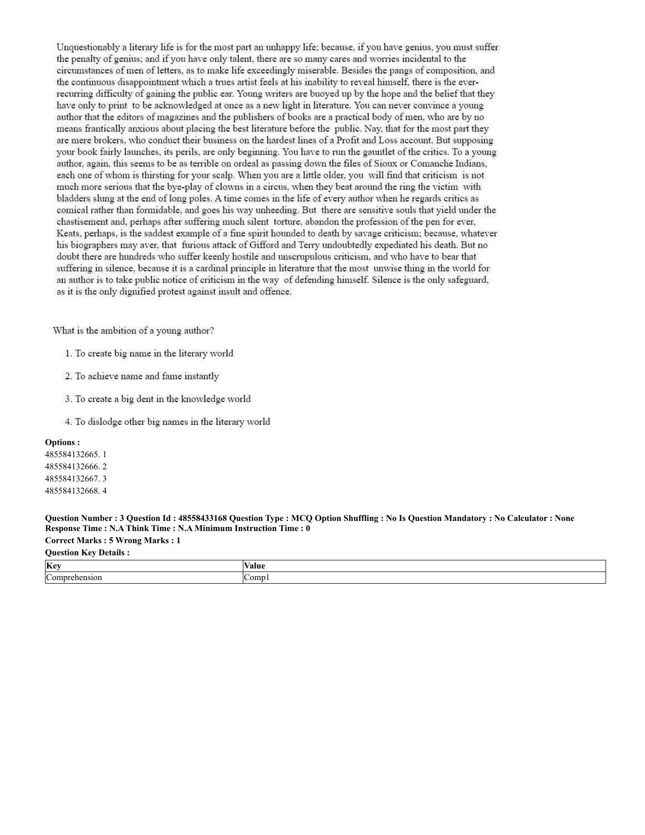 CUET 2023 English Urdu Shift 1 Question Papers - 18 June 2023 - Page 3