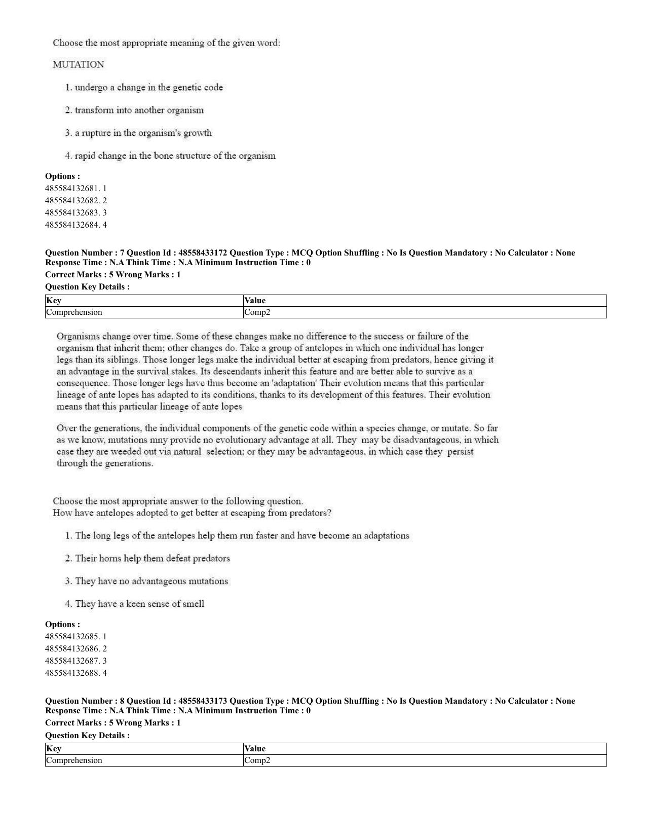 CUET 2023 English Urdu Shift 1 Question Papers - 18 June 2023 - Page 7