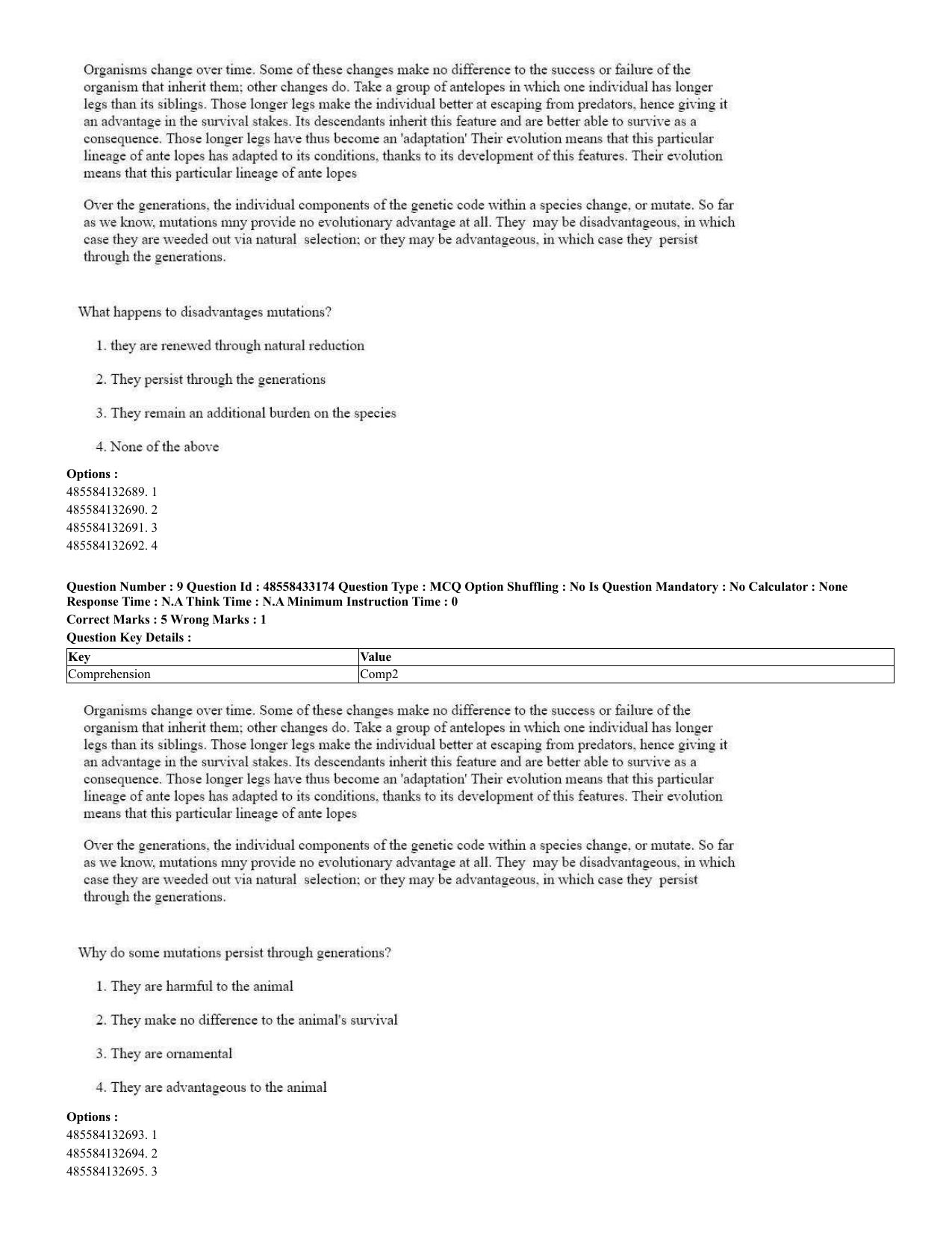 CUET 2023 English Urdu Shift 1 Question Papers - 18 June 2023 - Page 8