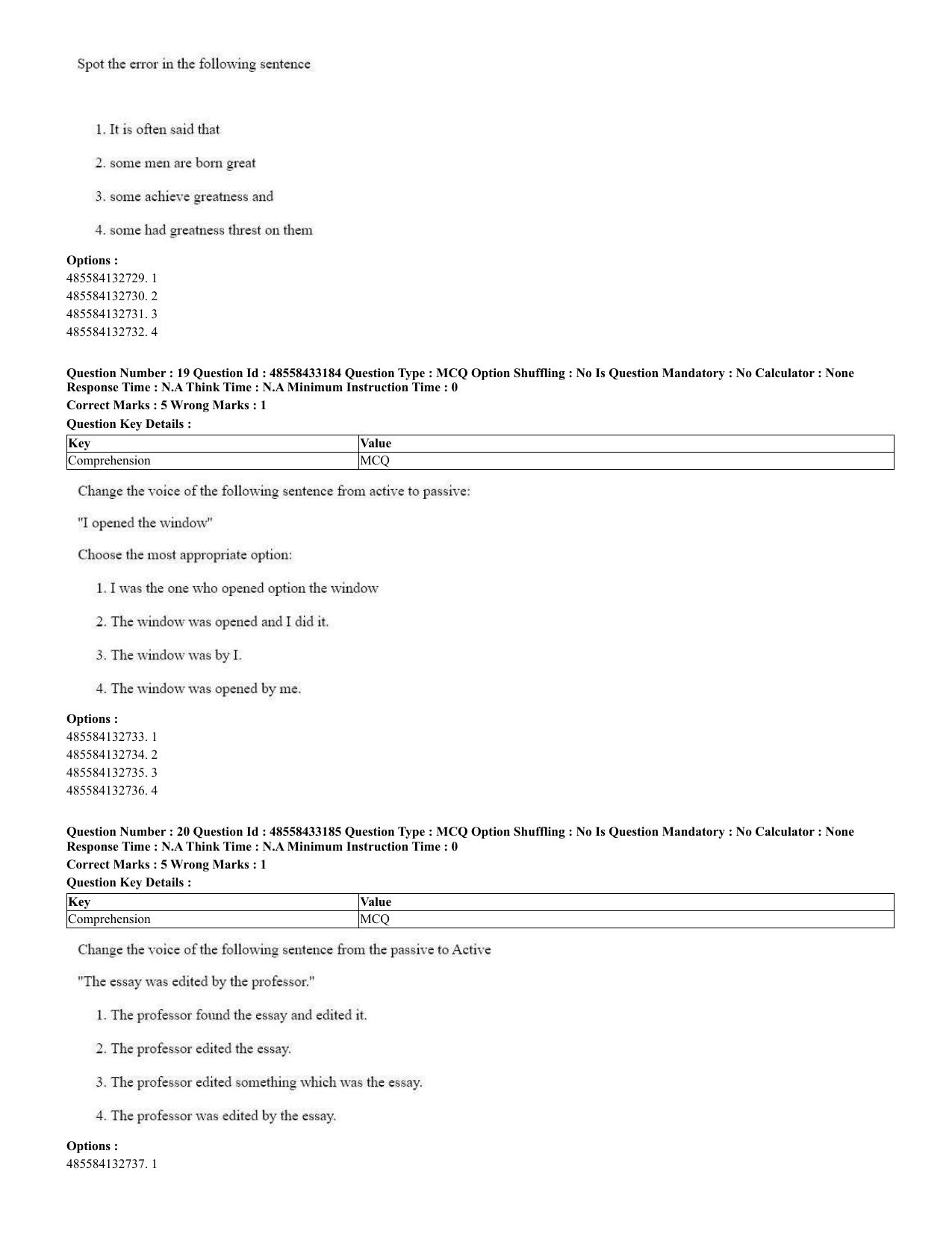 CUET 2023 English Urdu Shift 1 Question Papers - 18 June 2023 - Page 16
