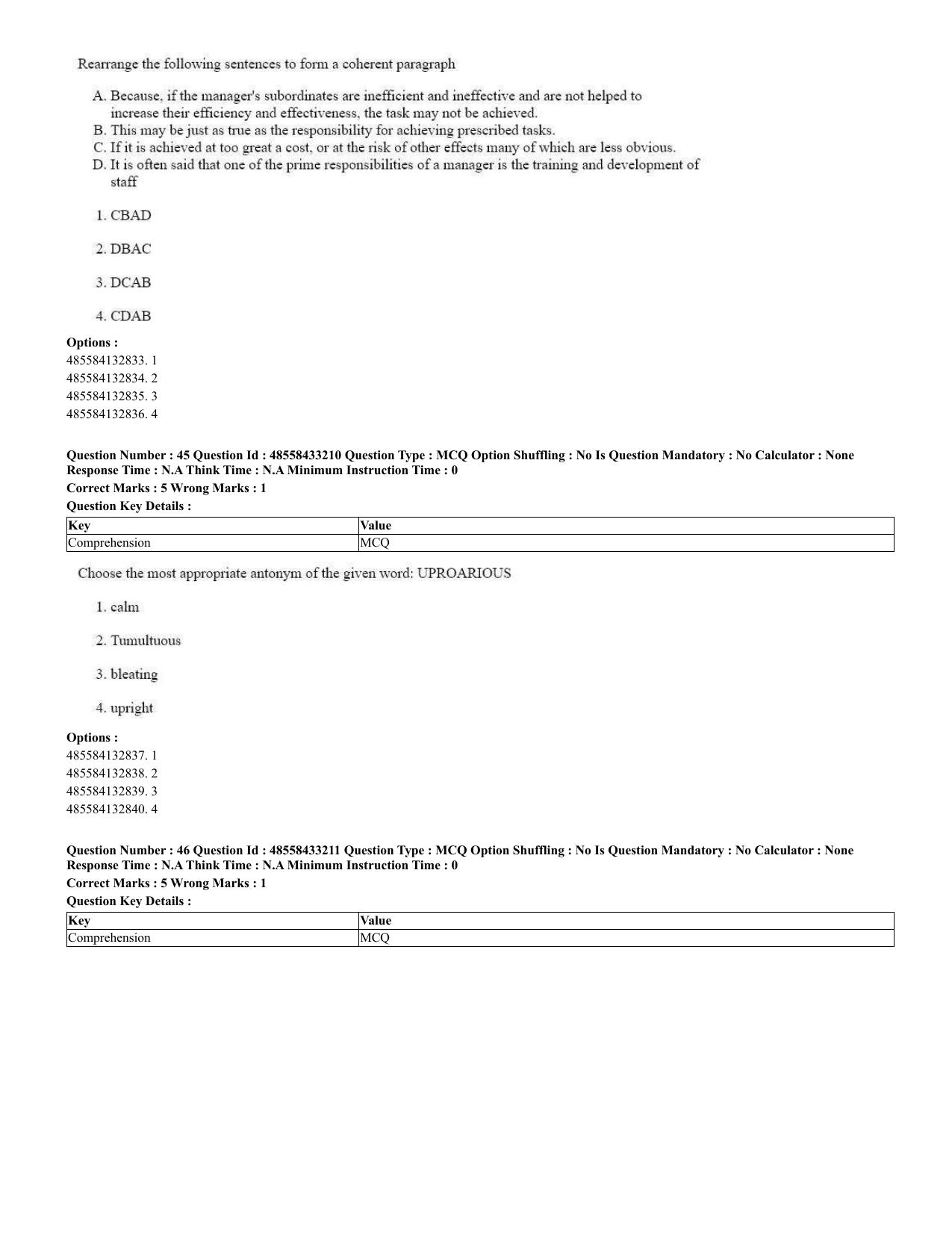 CUET 2023 English Urdu Shift 1 Question Papers - 18 June 2023 - Page 27