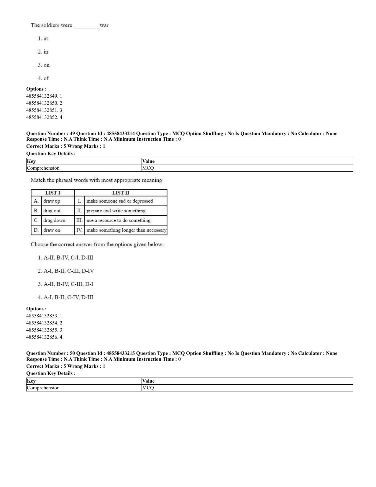 CUET 2023 English Urdu Shift 1 Question Papers - 18 June 2023 - Page 29