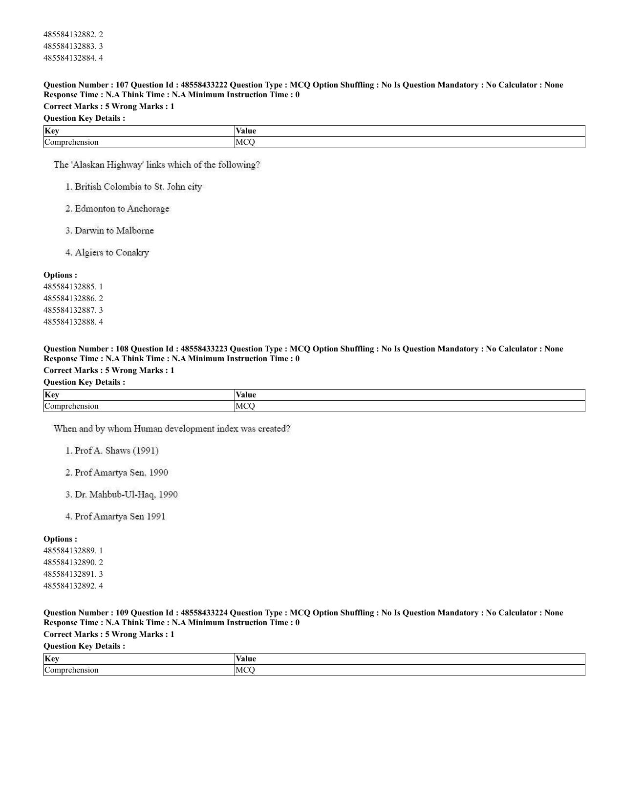 CUET 2023 English Urdu Shift 1 Question Papers - 18 June 2023 - Page 83