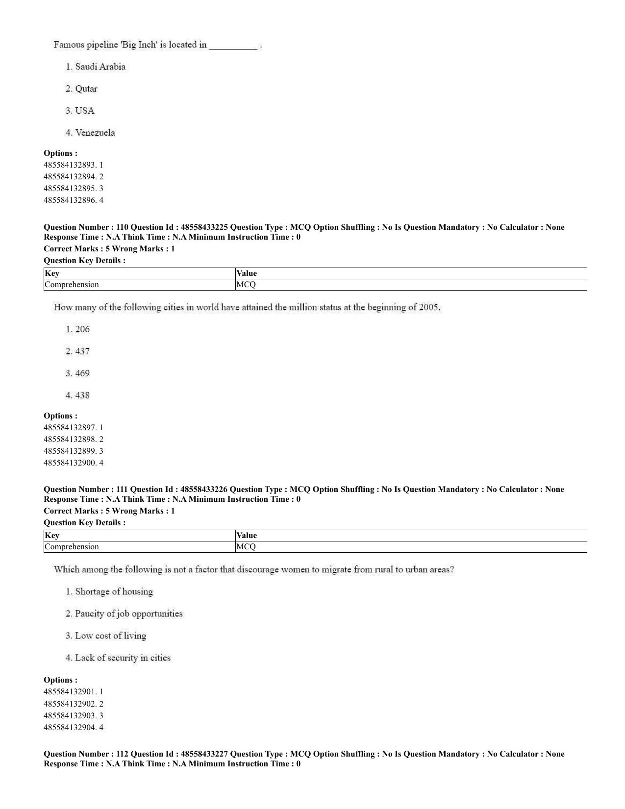CUET 2023 English Urdu Shift 1 Question Papers - 18 June 2023 - Page 84