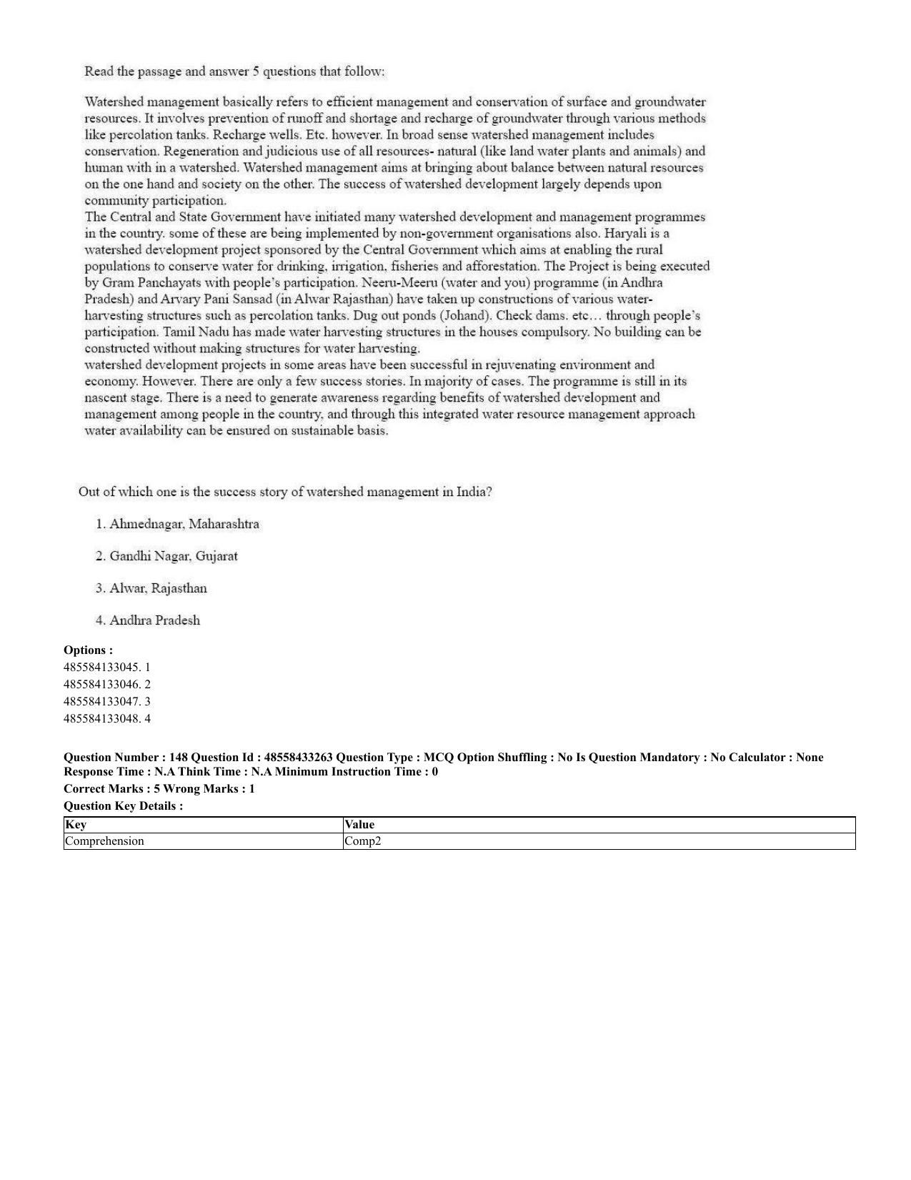 CUET 2023 English Urdu Shift 1 Question Papers - 18 June 2023 - Page 102