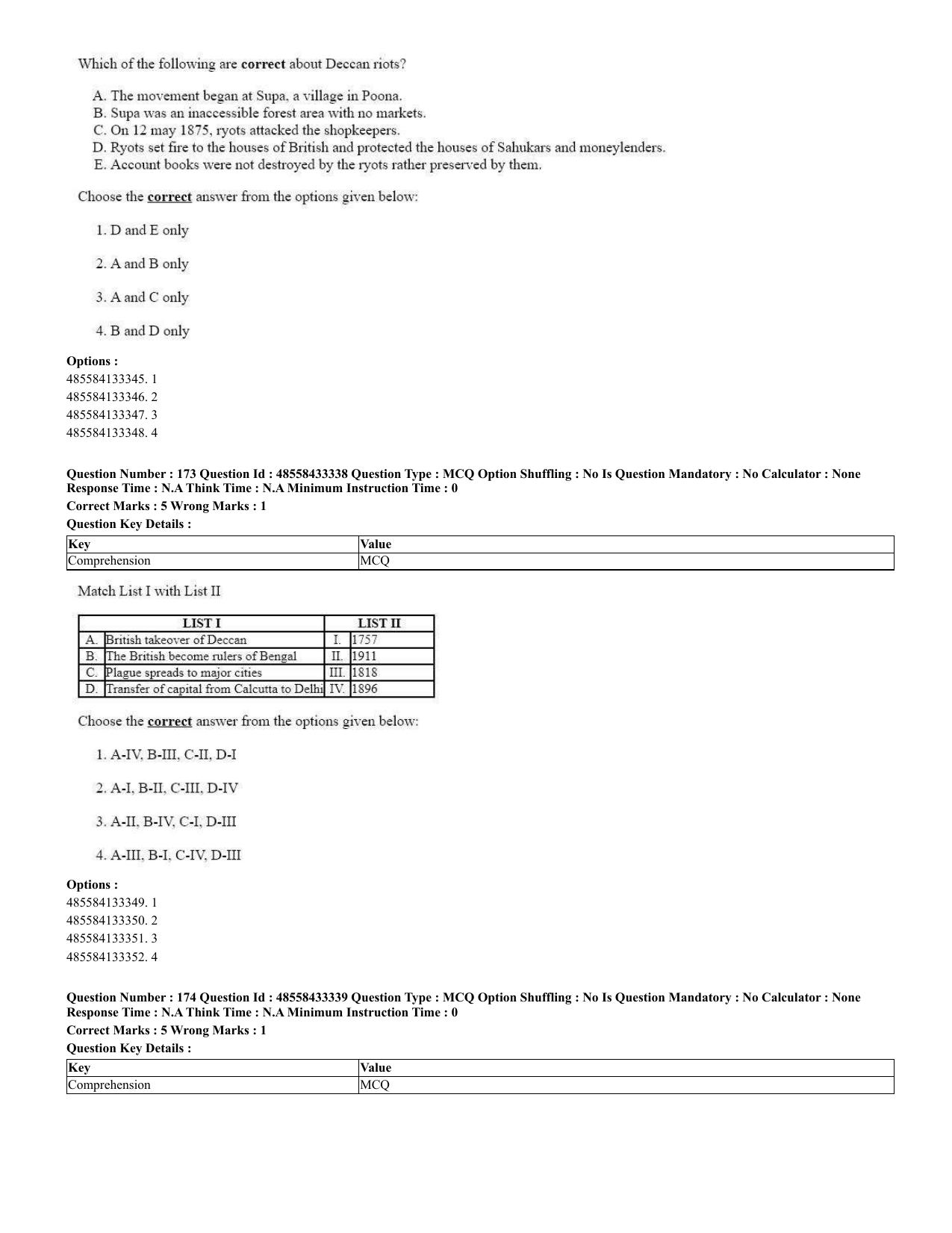 CUET 2023 English Urdu Shift 1 Question Papers - 18 June 2023 - Page 115