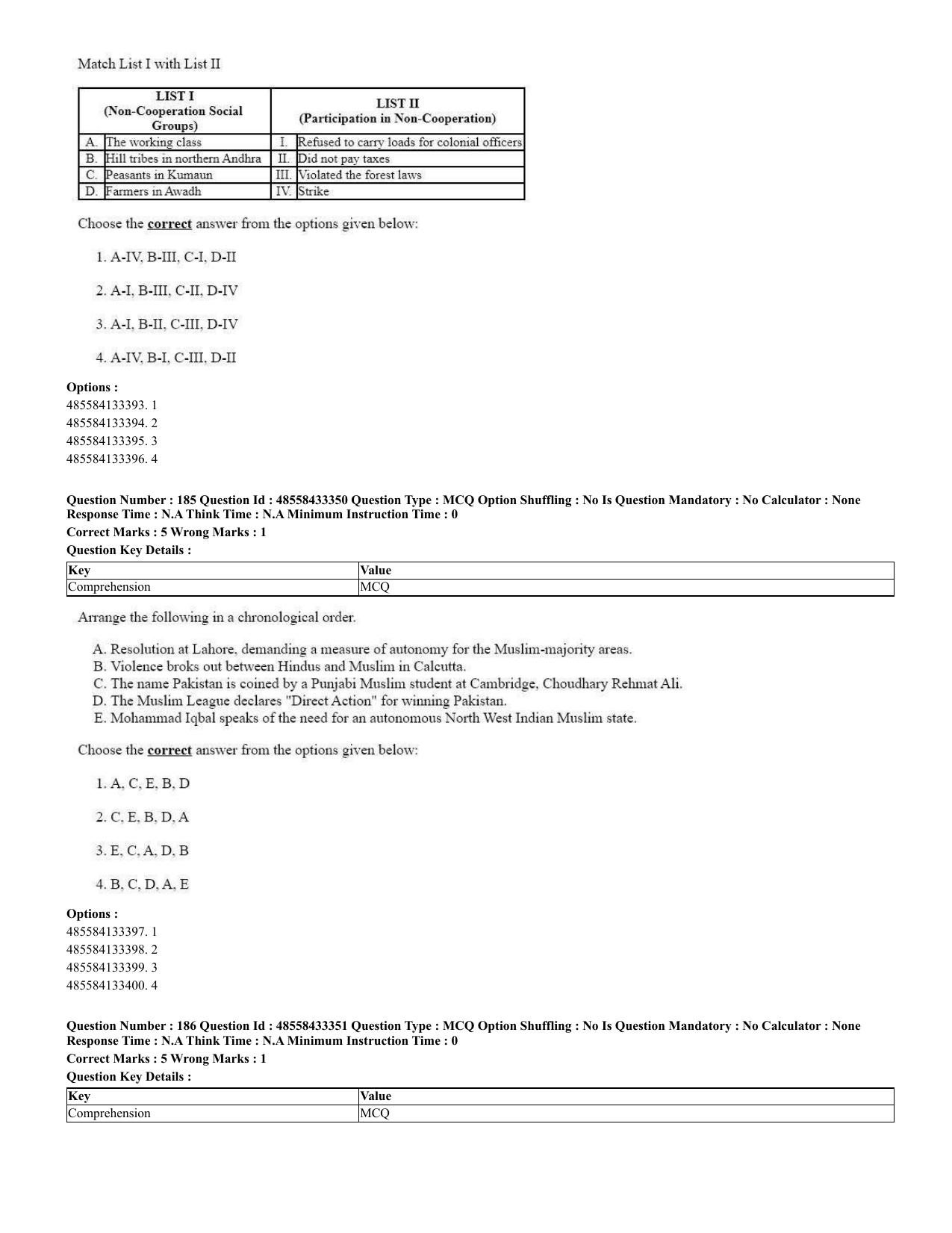 CUET 2023 English Urdu Shift 1 Question Papers - 18 June 2023 - Page 120