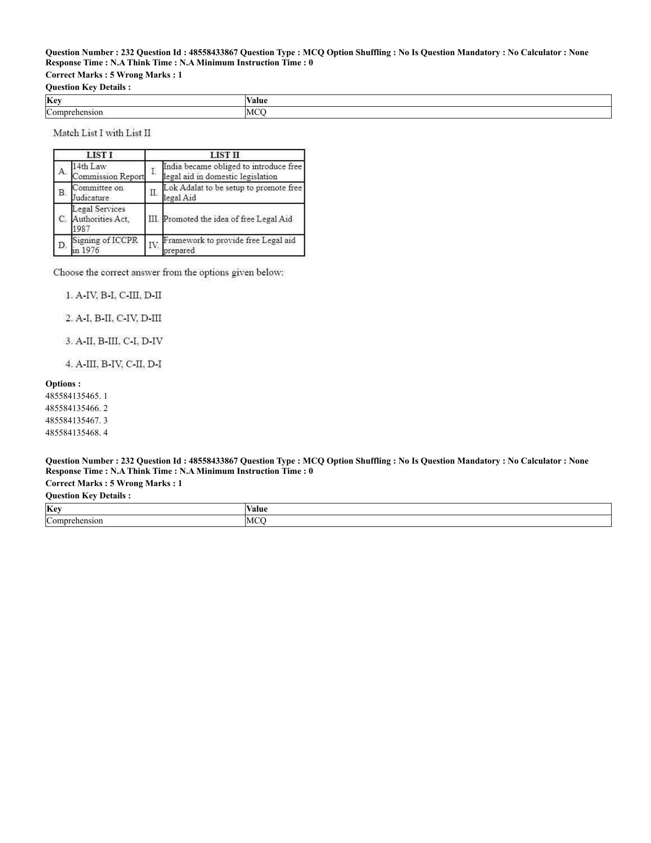 CUET 2023 English Urdu Shift 1 Question Papers - 18 June 2023 - Page 155