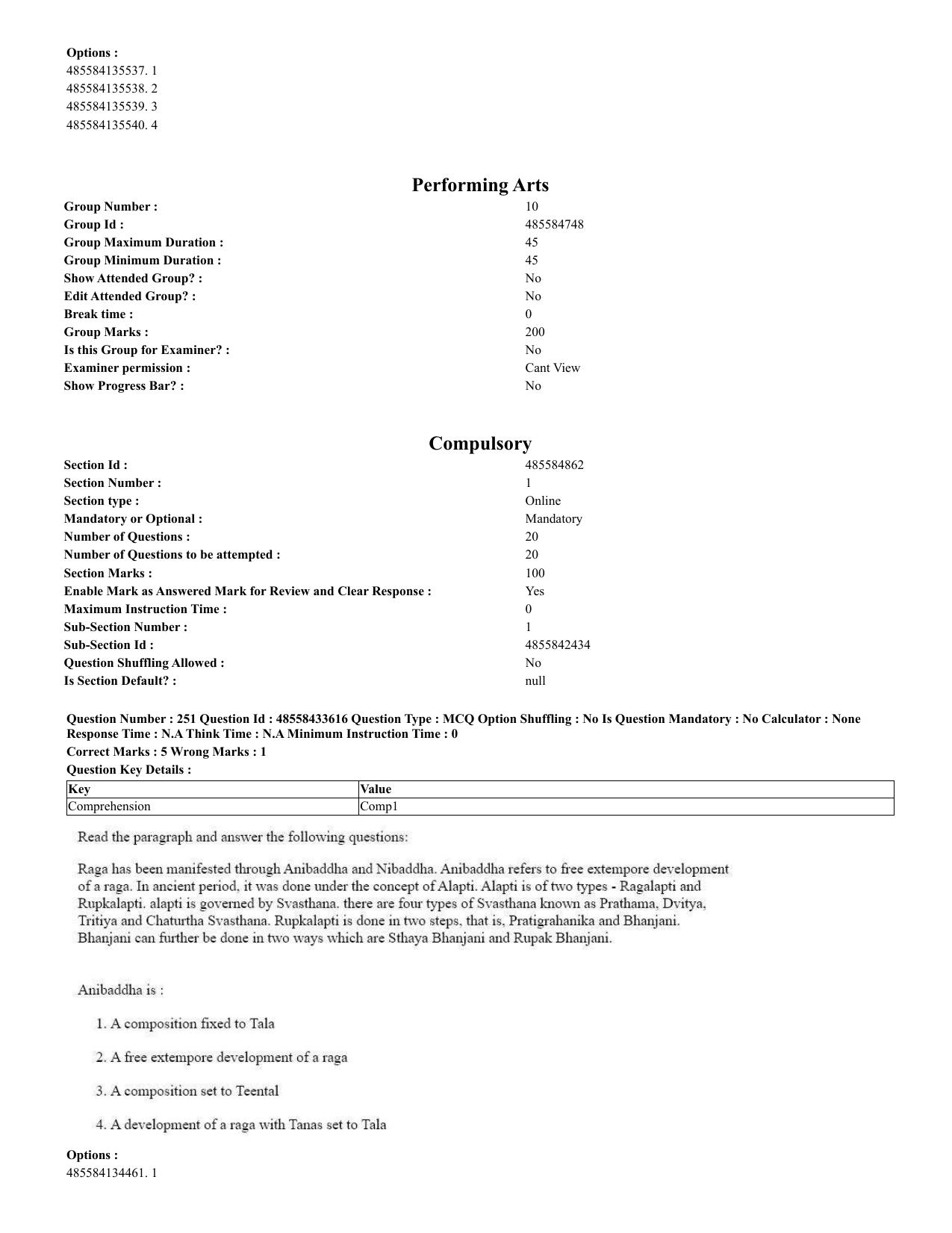 CUET 2023 English Urdu Shift 1 Question Papers - 18 June 2023 - Page 174