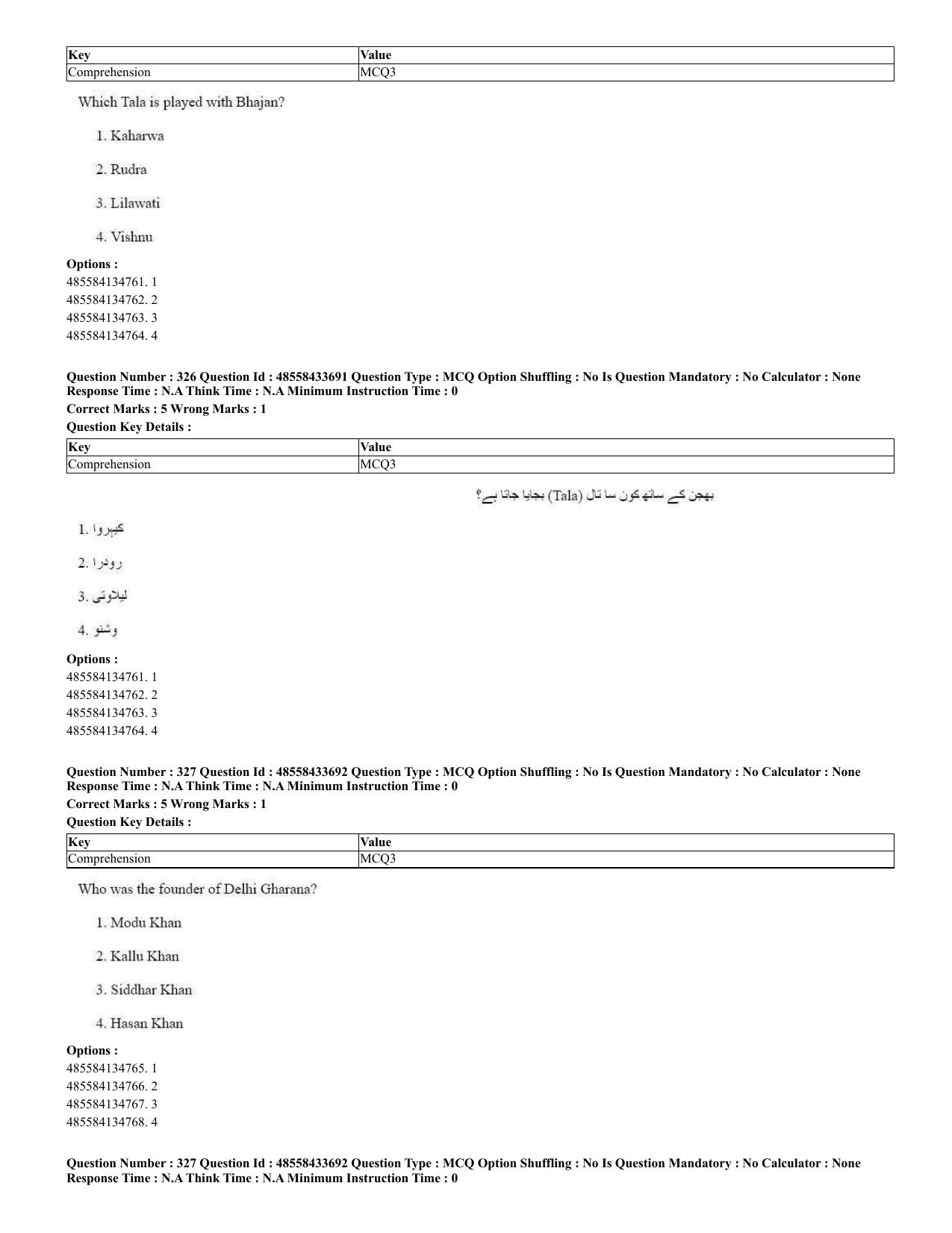 CUET 2023 English Urdu Shift 1 Question Papers - 18 June 2023 - Page 246