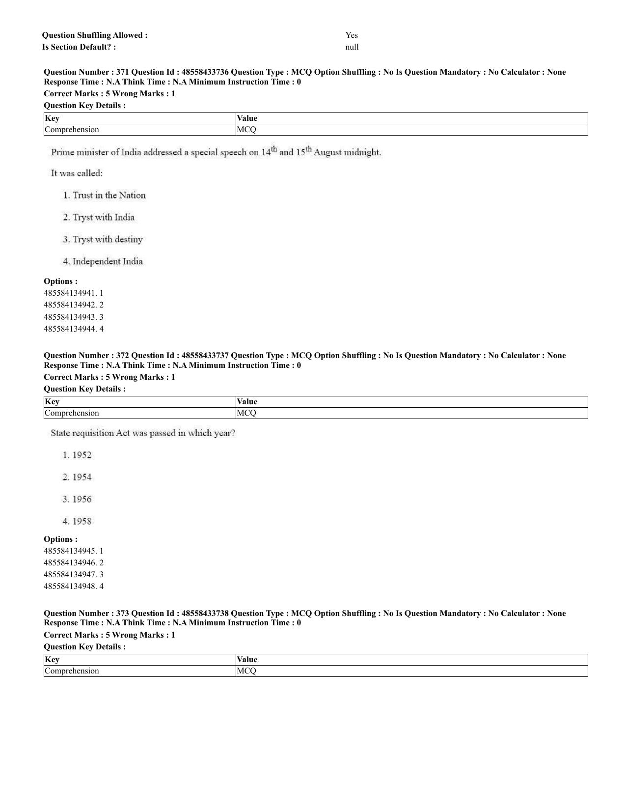 CUET 2023 English Urdu Shift 1 Question Papers - 18 June 2023 - Page 284