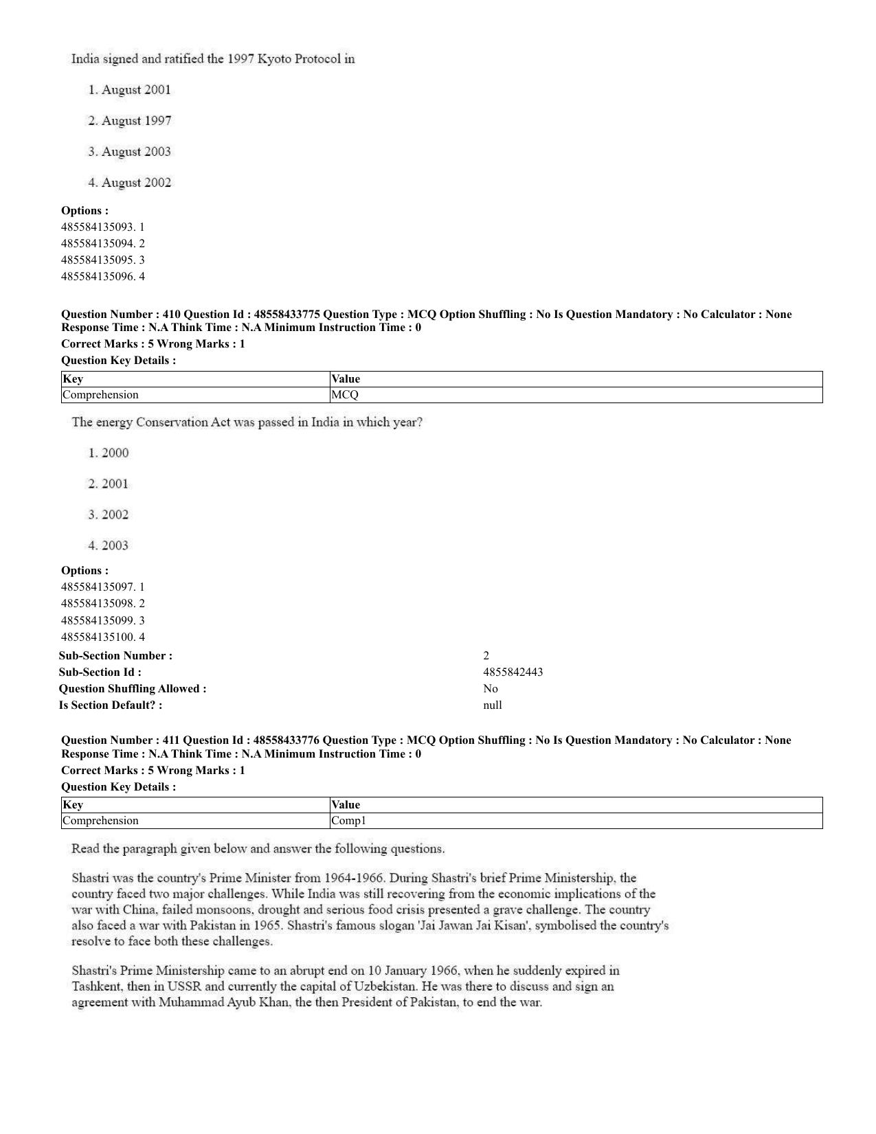 CUET 2023 English Urdu Shift 1 Question Papers - 18 June 2023 - Page 299