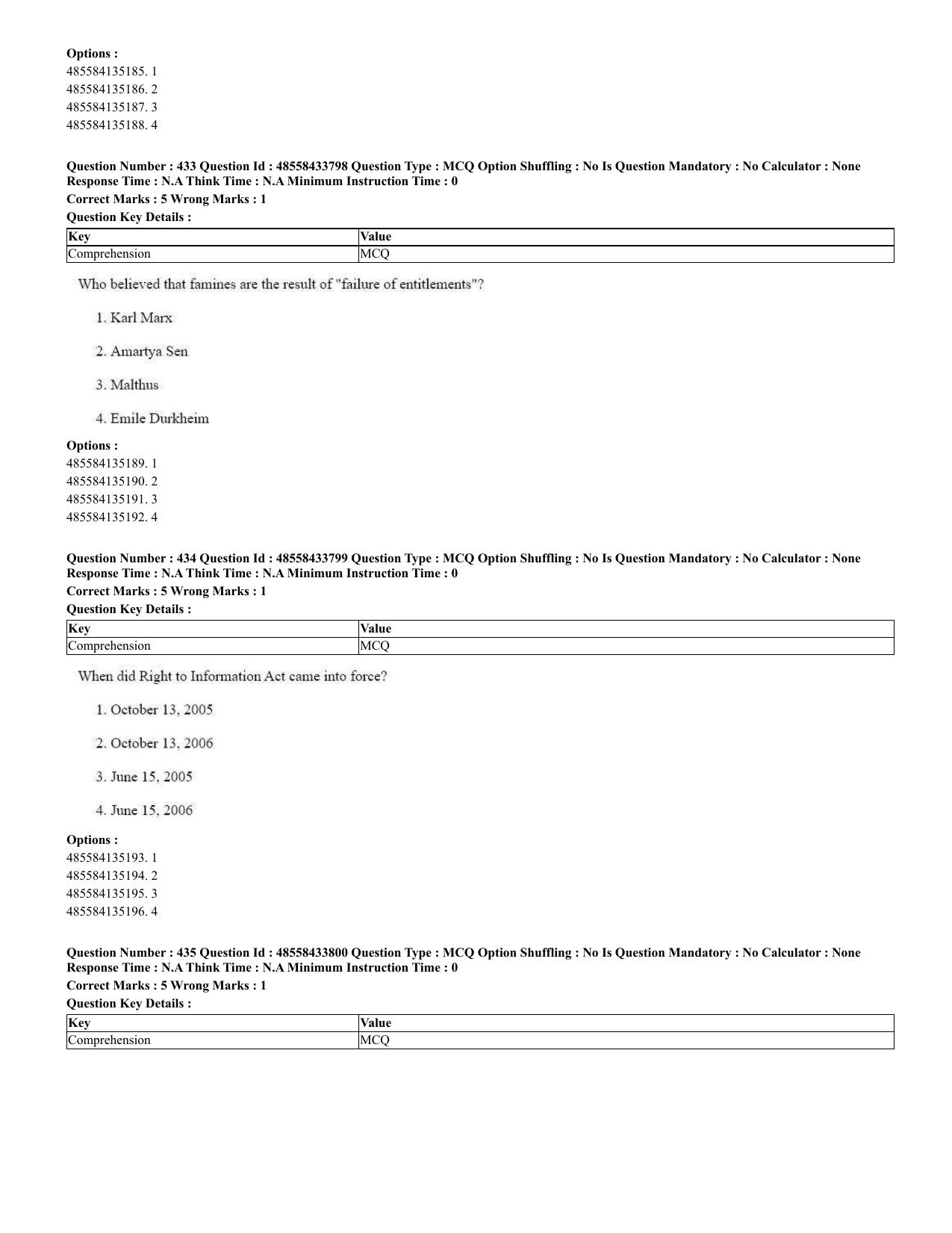 CUET 2023 English Urdu Shift 1 Question Papers - 18 June 2023 - Page 311