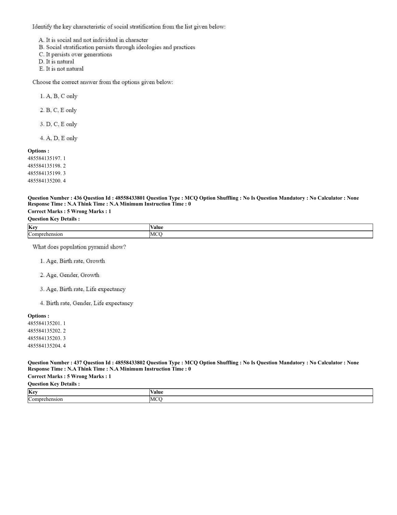 CUET 2023 English Urdu Shift 1 Question Papers - 18 June 2023 - Page 312