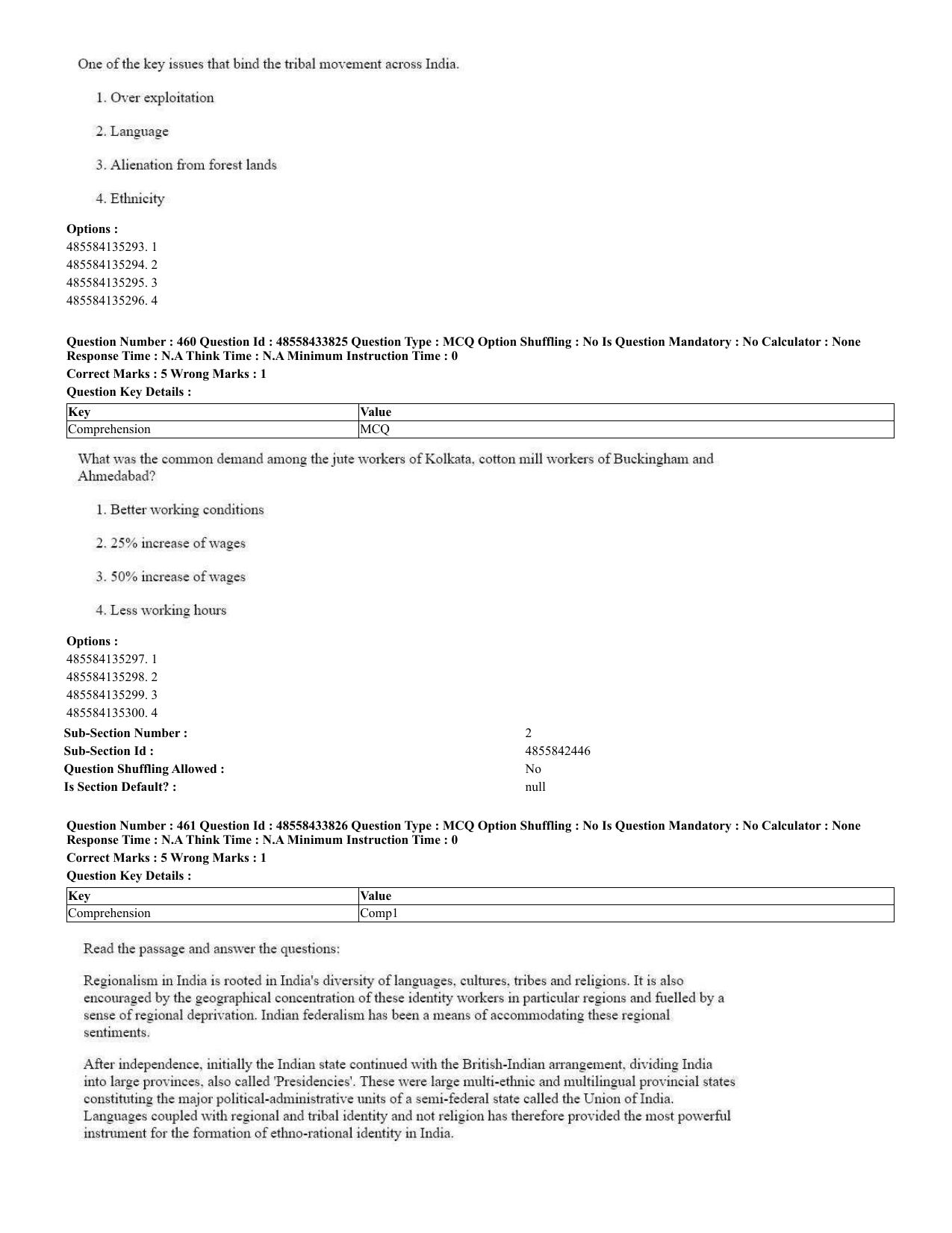 CUET 2023 English Urdu Shift 1 Question Papers - 18 June 2023 - Page 323