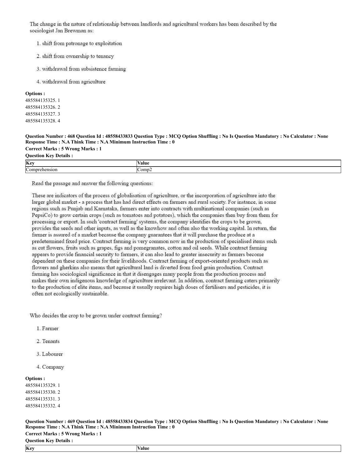 CUET 2023 English Urdu Shift 1 Question Papers - 18 June 2023 - Page 328