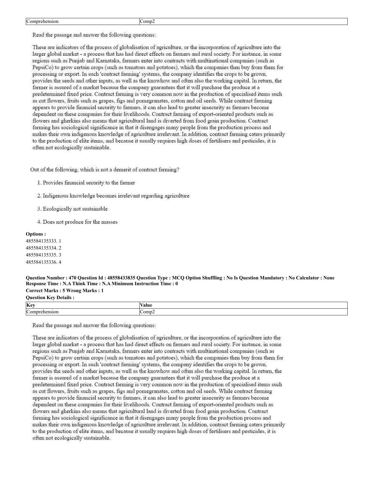 CUET 2023 English Urdu Shift 1 Question Papers - 18 June 2023 - Page 329