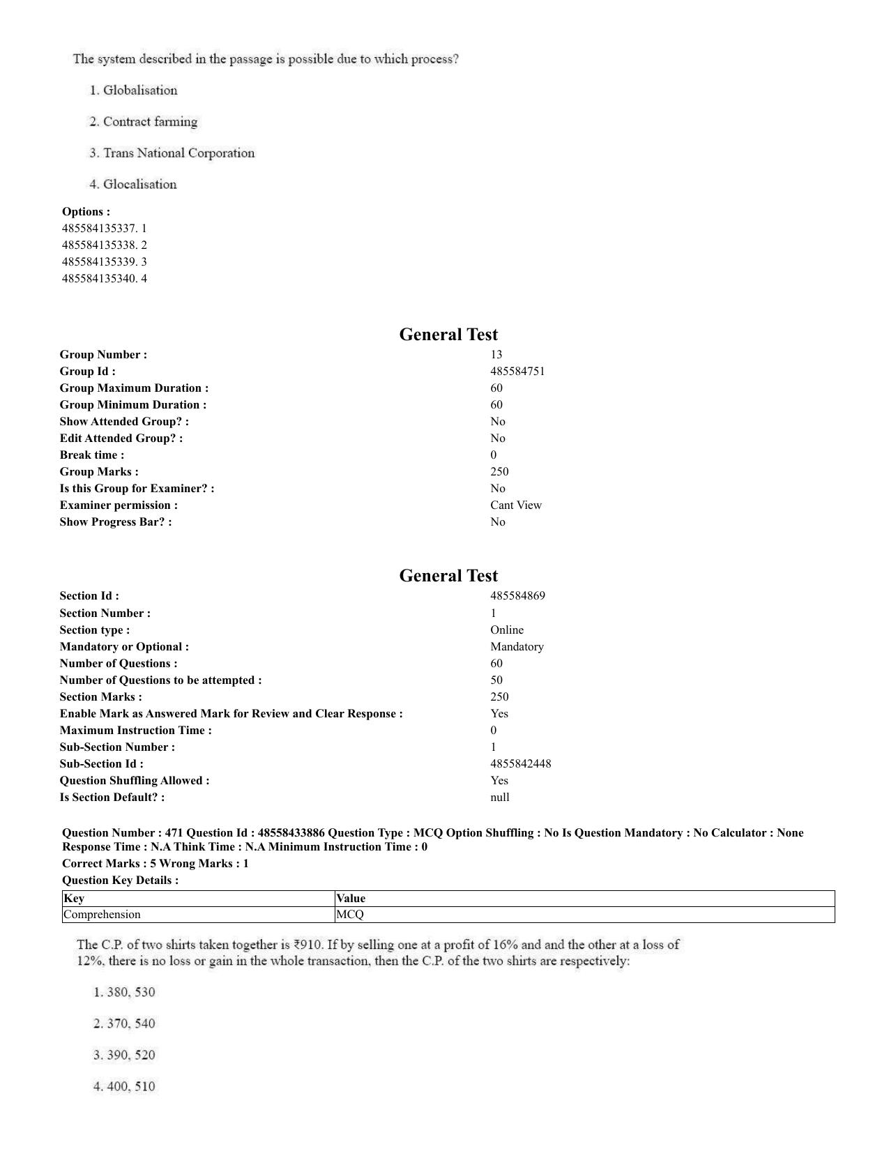 CUET 2023 English Urdu Shift 1 Question Papers - 18 June 2023 - Page 330