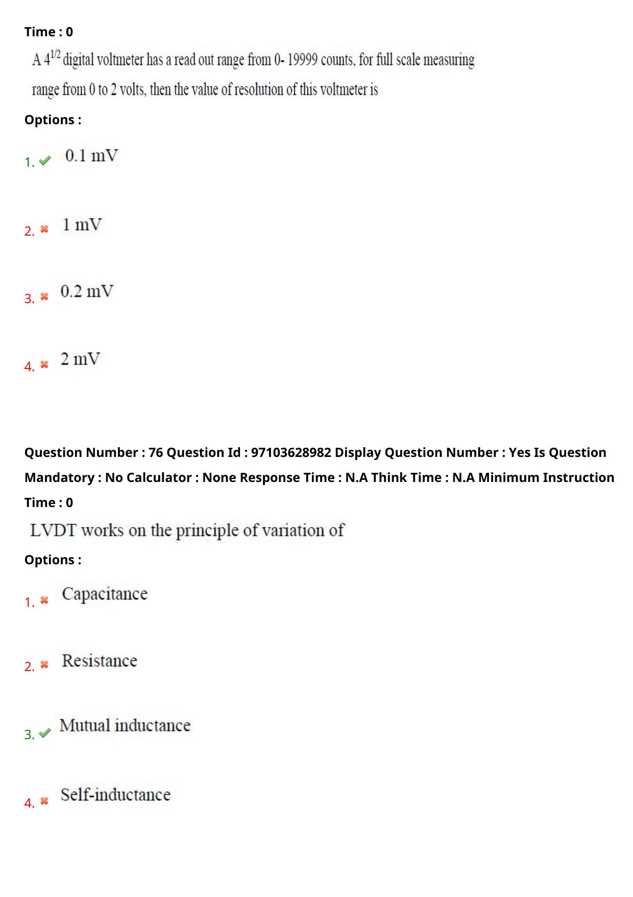 AP RCET 2024 Electronics and Instrumentation Question Paper - Page 49