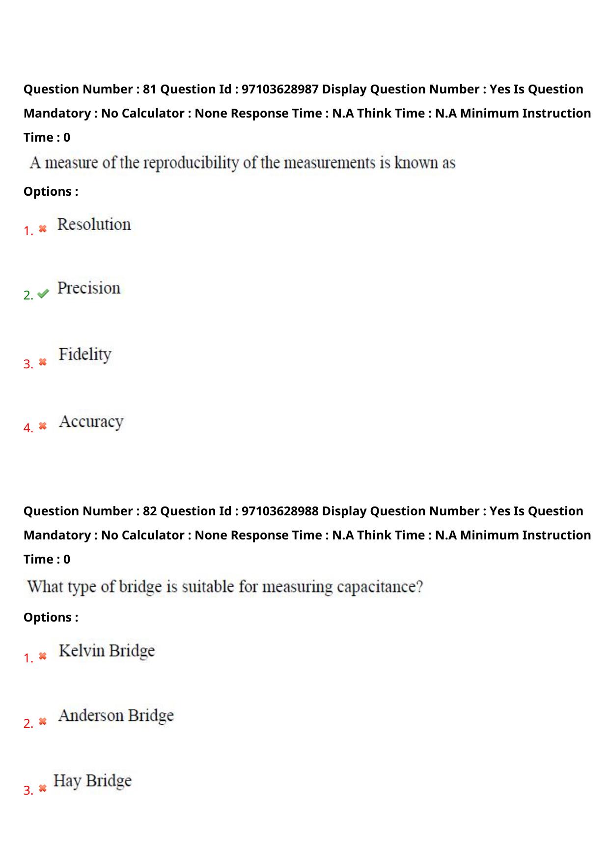 AP RCET 2024 Electronics and Instrumentation Question Paper - Page 52