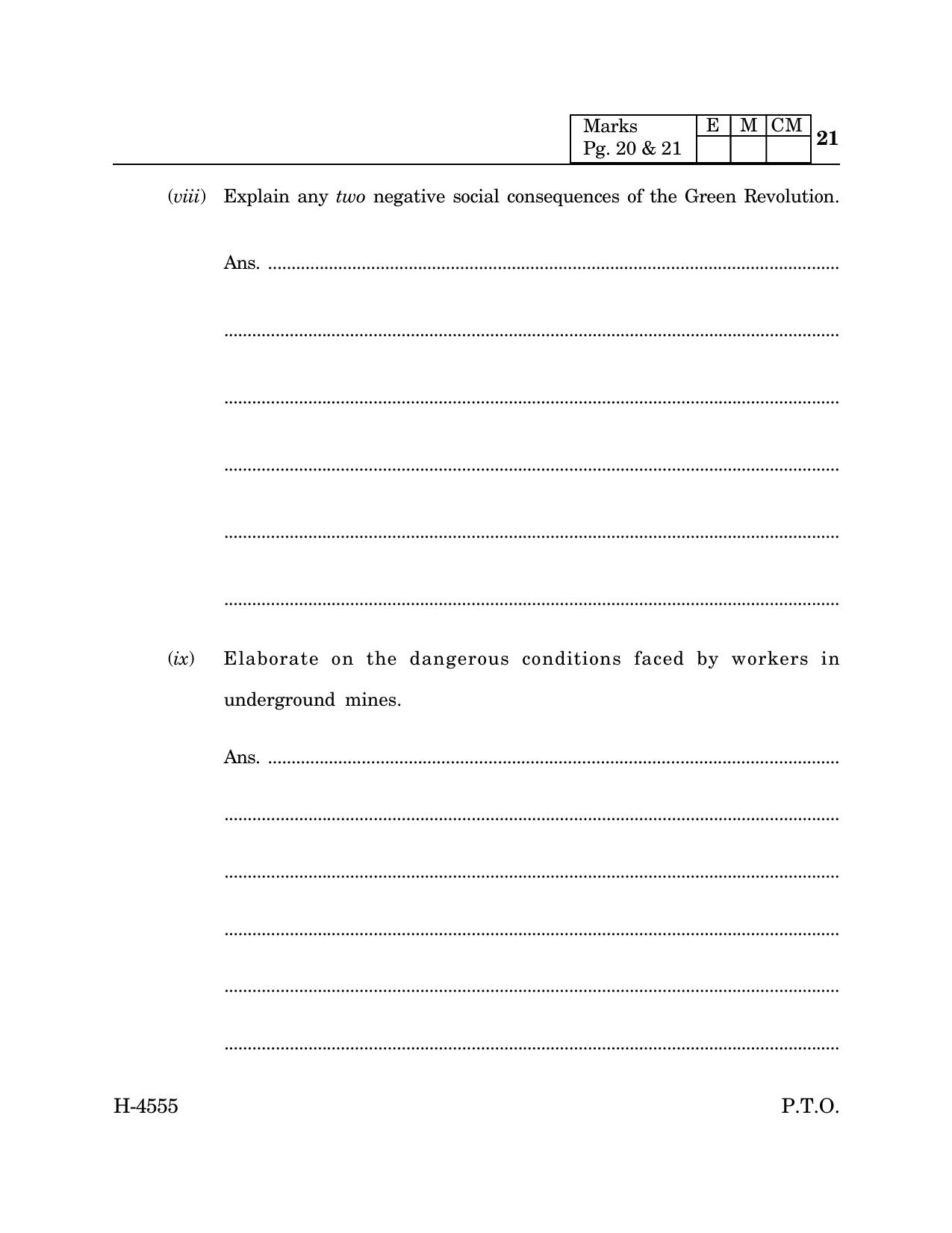 Goa Board Class 12 Sociology (CWSN) (March 2024) Question Paper - Page 21