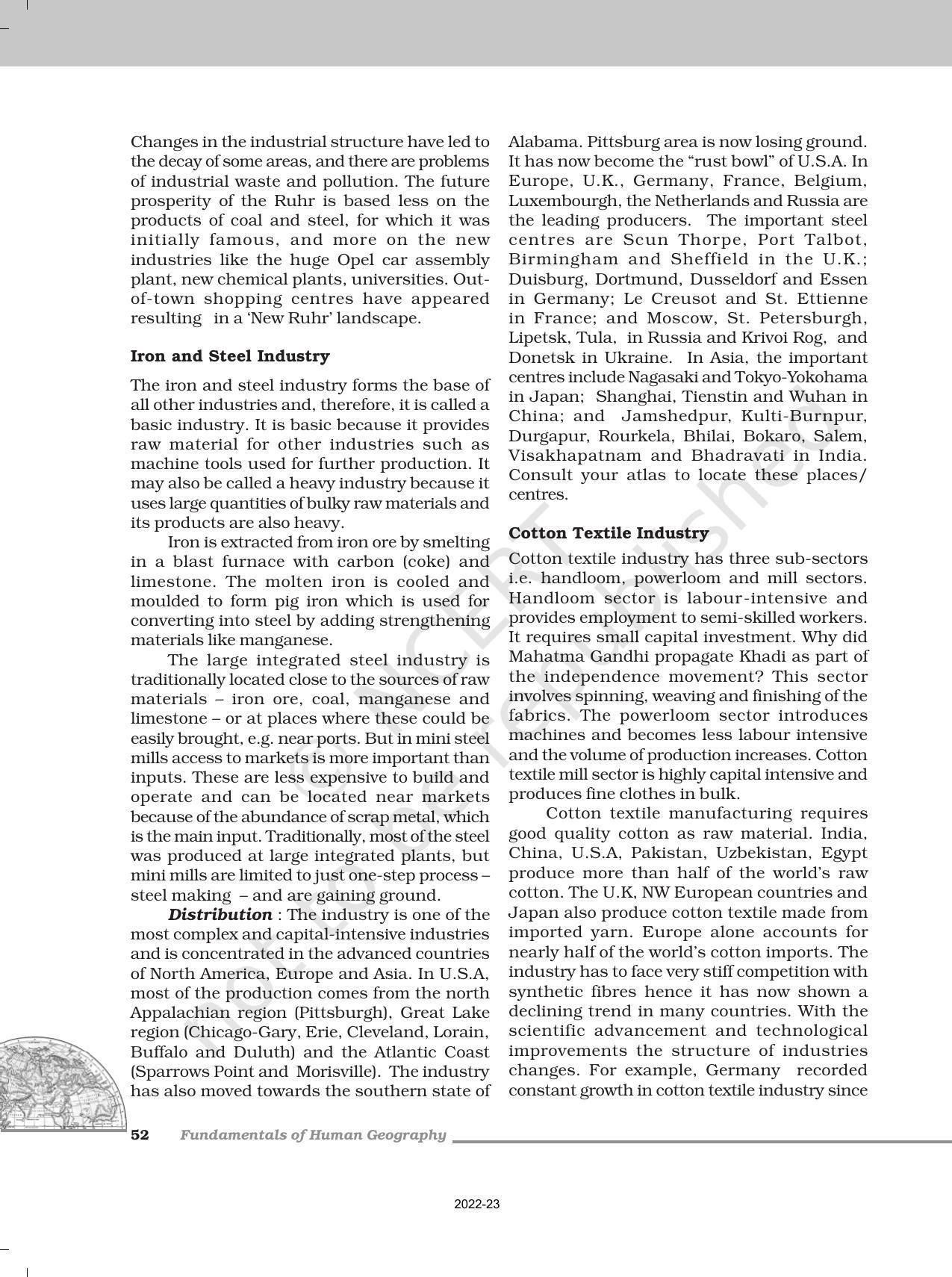 NCERT Book for Class 12 Geography (Part-1) Chapter 6 Secondary Activities - Page 8