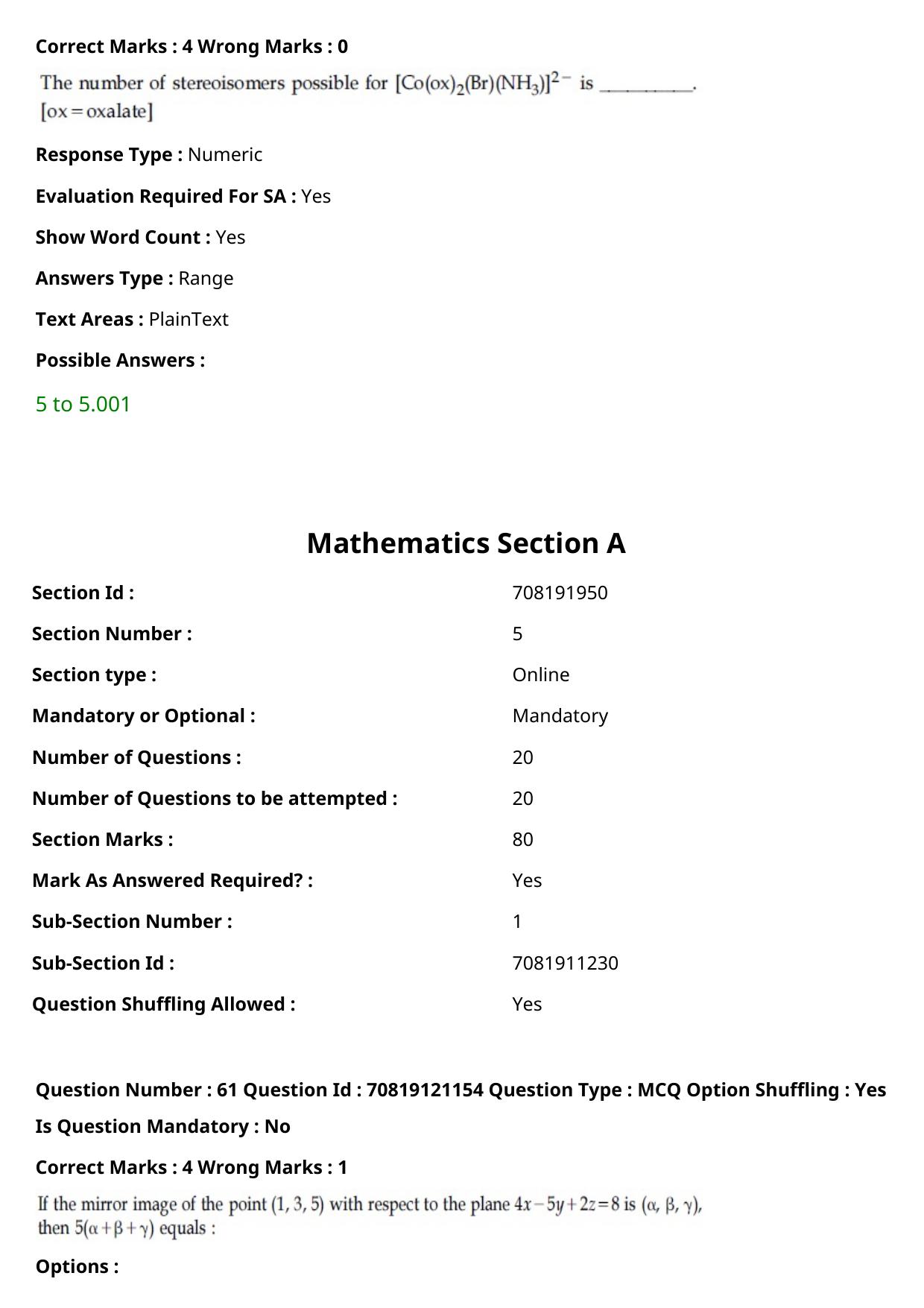 JEE Mains 2021: BTech English (Shift 2) 26-02-2021 Question Paper - Page 37