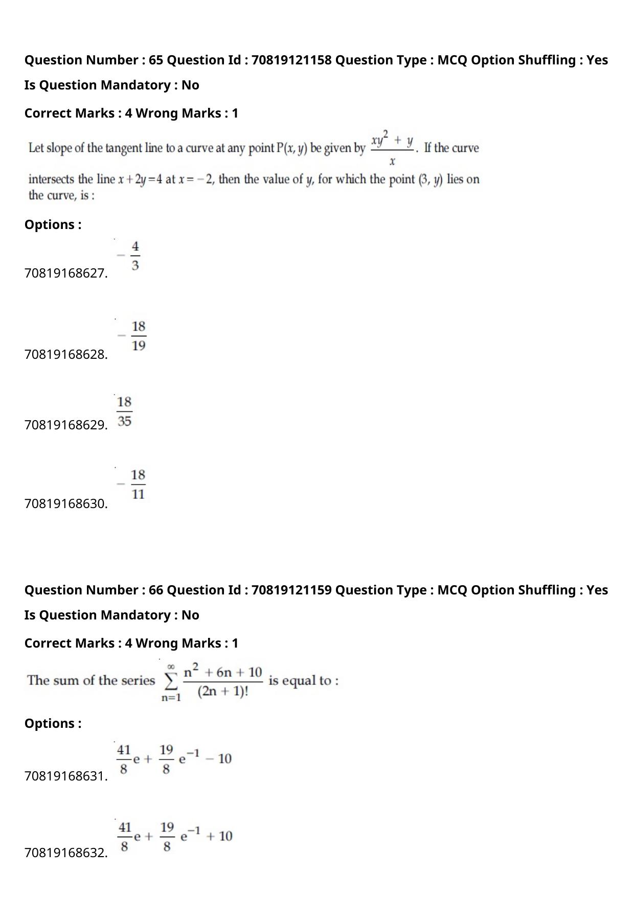 JEE Mains 2021: BTech English (Shift 2) 26-02-2021 Question Paper - Page 40