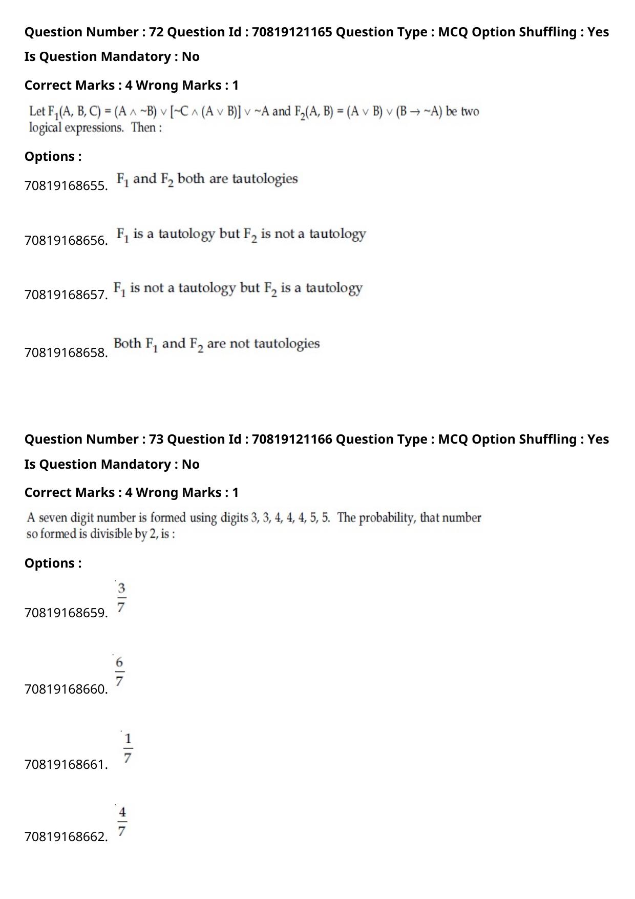 JEE Mains 2021: BTech English (Shift 2) 26-02-2021 Question Paper - Page 44