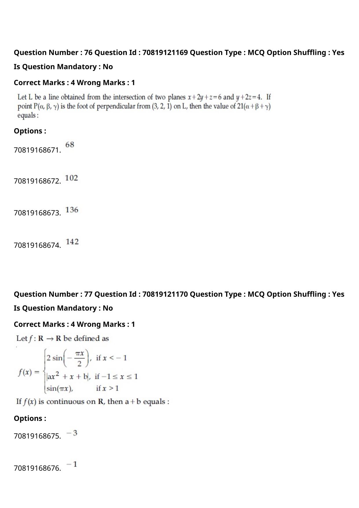 JEE Mains 2021: BTech English (Shift 2) 26-02-2021 Question Paper - Page 46