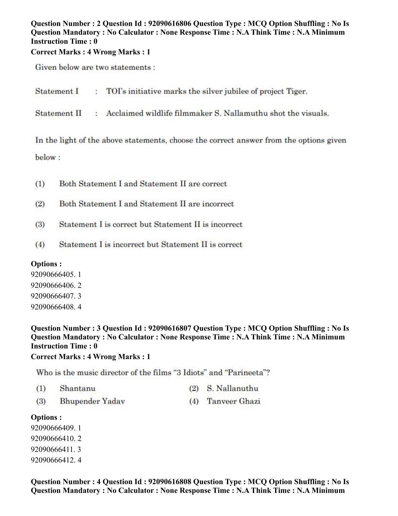 CUET PG 2023: HUQP11 – Home Science(ENG)-shift 1 (14-06-2023) Question Paper - Page 3