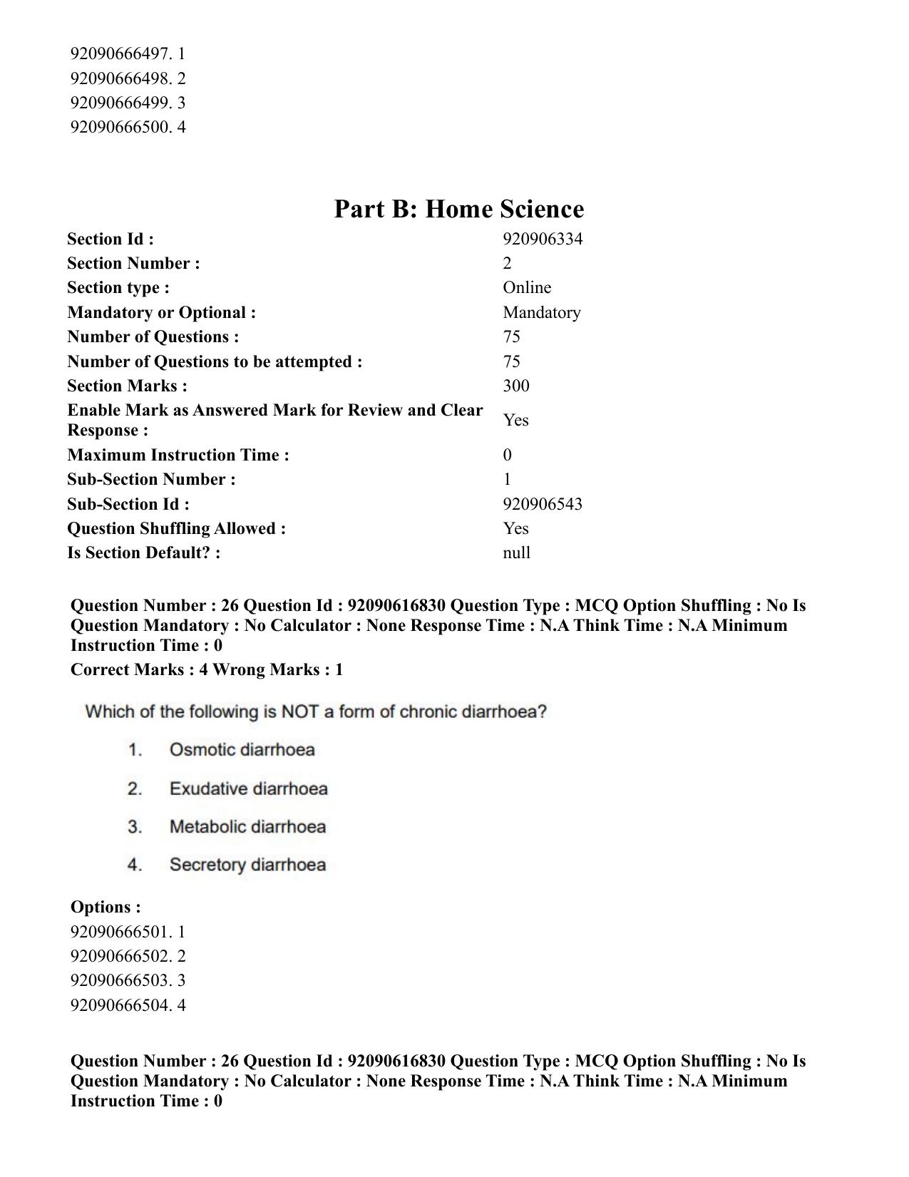 CUET PG 2023: HUQP11 – Home Science(ENG)-shift 1 (14-06-2023) Question Paper - Page 24
