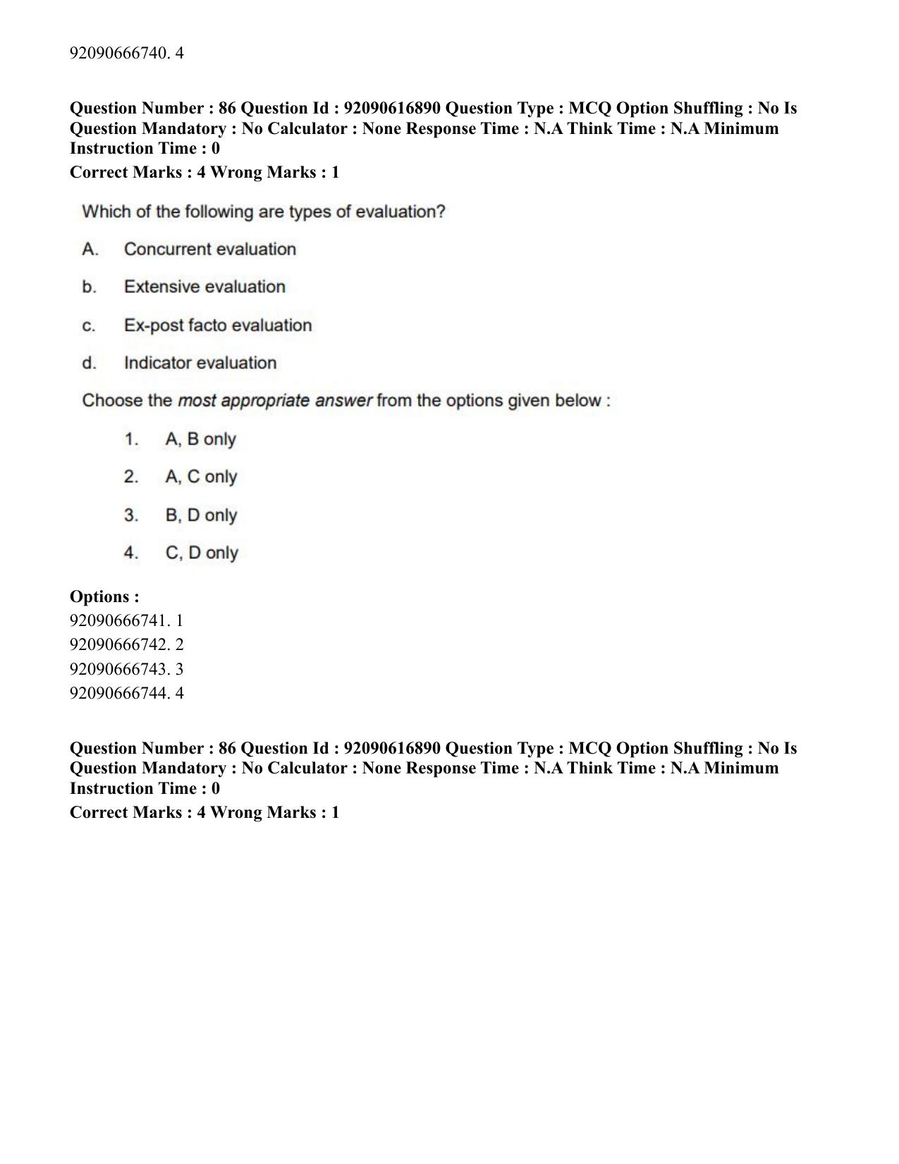 CUET PG 2023: HUQP11 – Home Science(ENG)-shift 1 (14-06-2023) Question Paper - Page 84