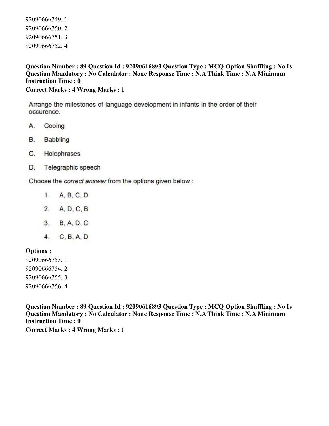 CUET PG 2023: HUQP11 – Home Science(ENG)-shift 1 (14-06-2023) Question Paper - Page 88