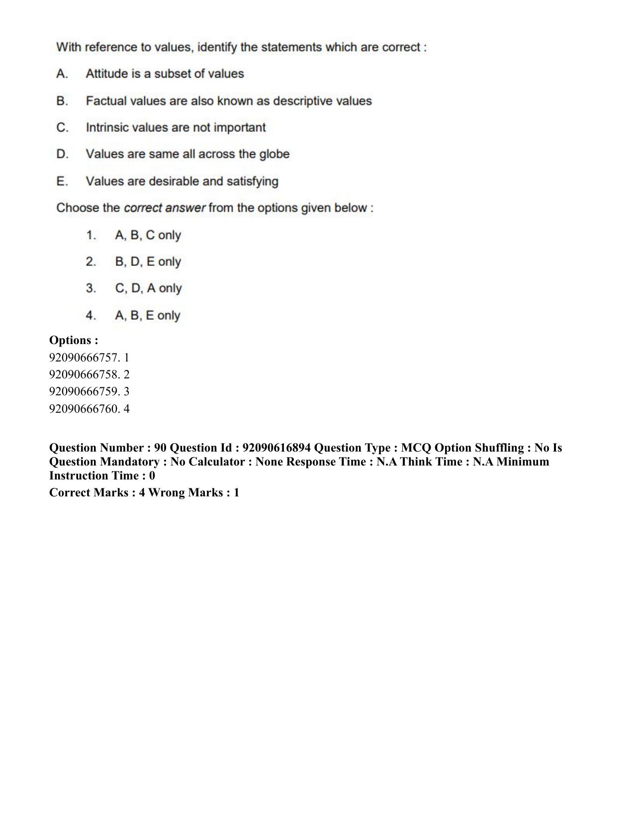 CUET PG 2023: HUQP11 – Home Science(ENG)-shift 1 (14-06-2023) Question Paper - Page 90