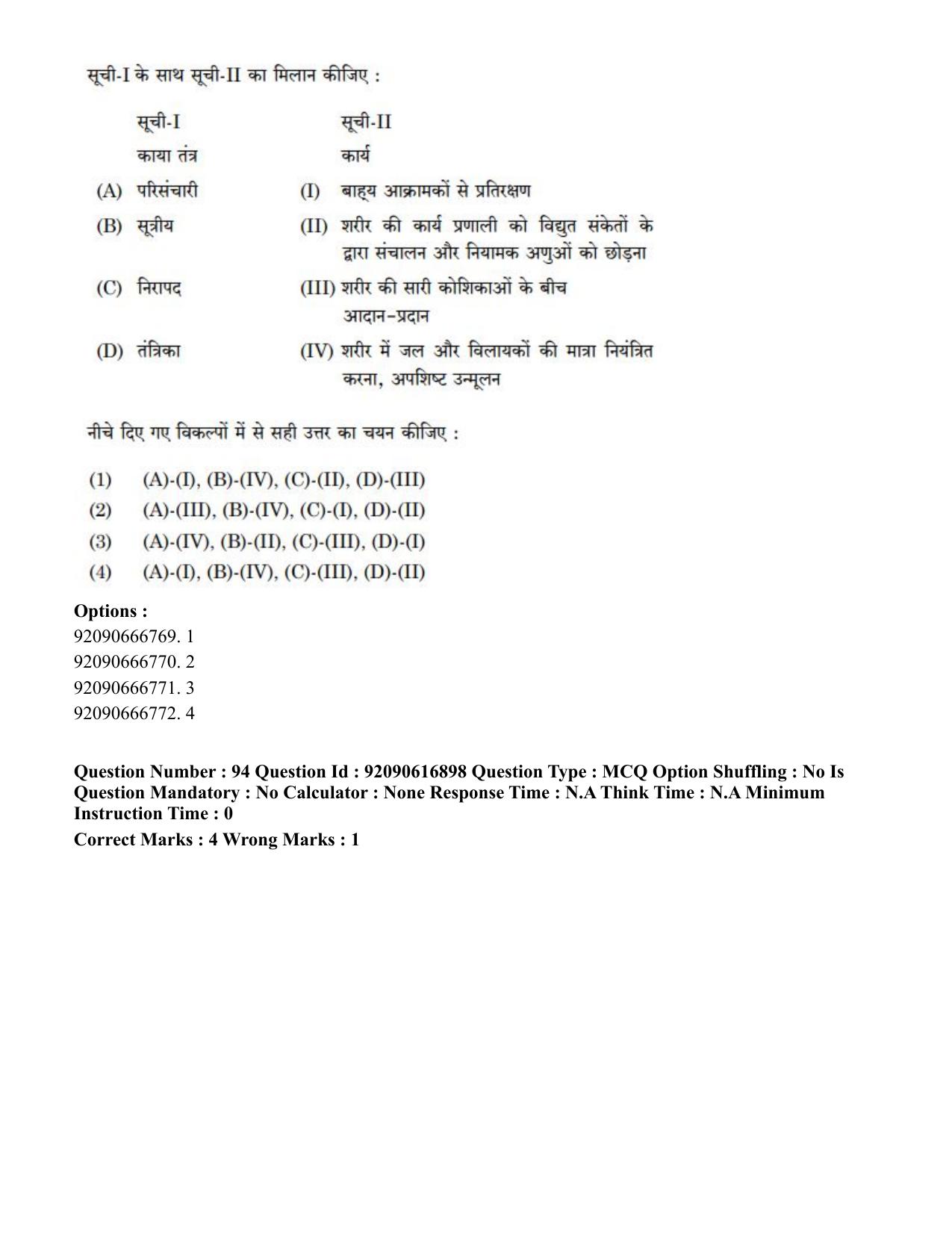 CUET PG 2023: HUQP11 – Home Science(ENG)-shift 1 (14-06-2023) Question Paper - Page 96