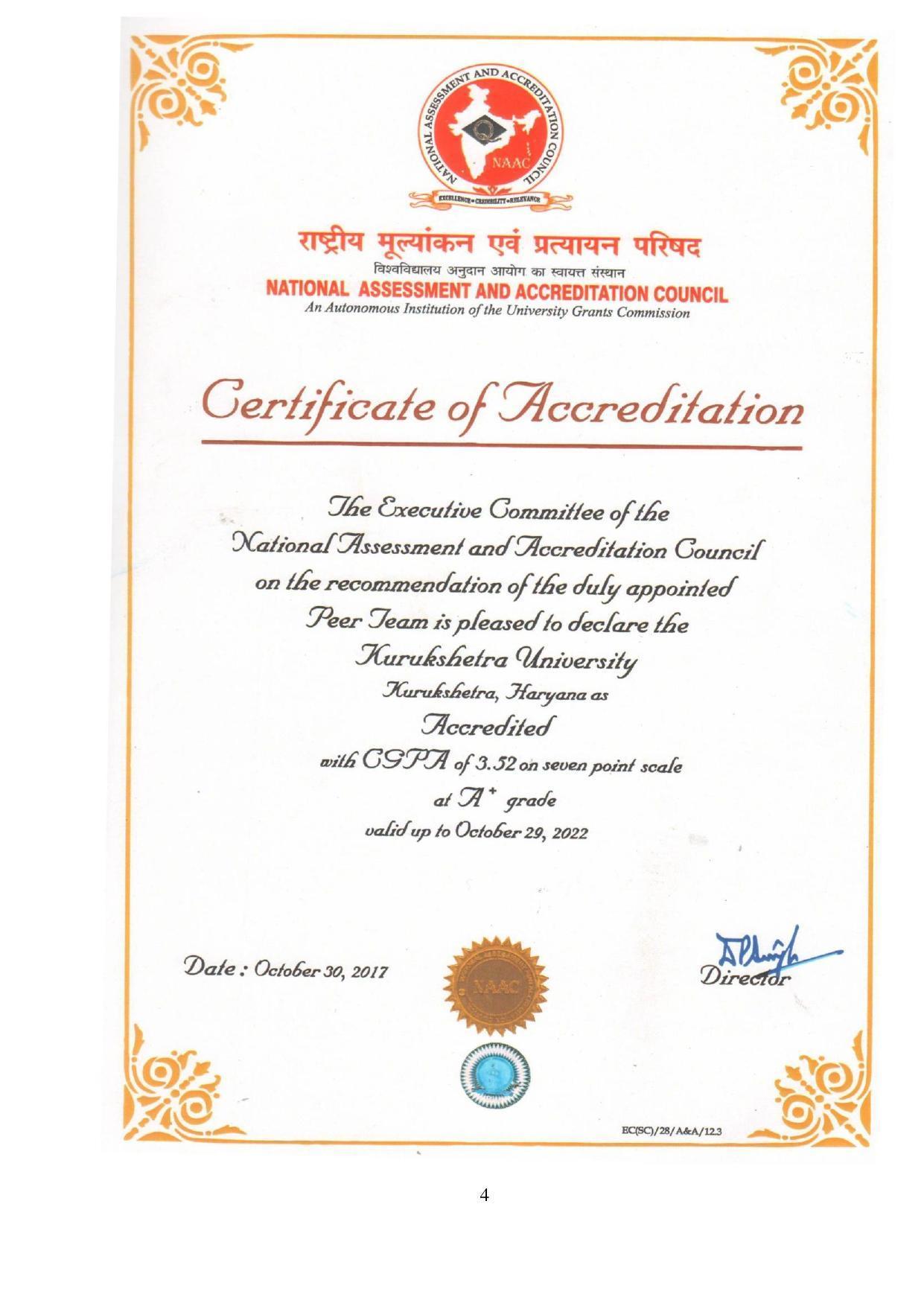 Kurukshetra University, Kurukshetra 2021-22 (Prospectus) - Page 4