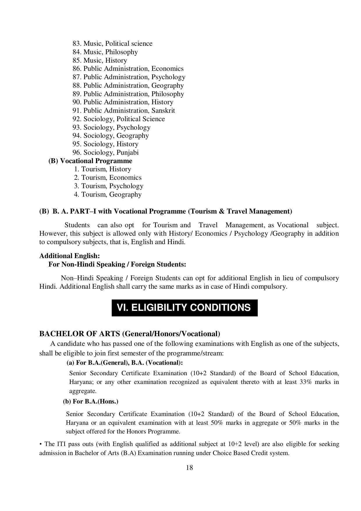 Kurukshetra University, Kurukshetra 2021-22 (Prospectus) - Page 18